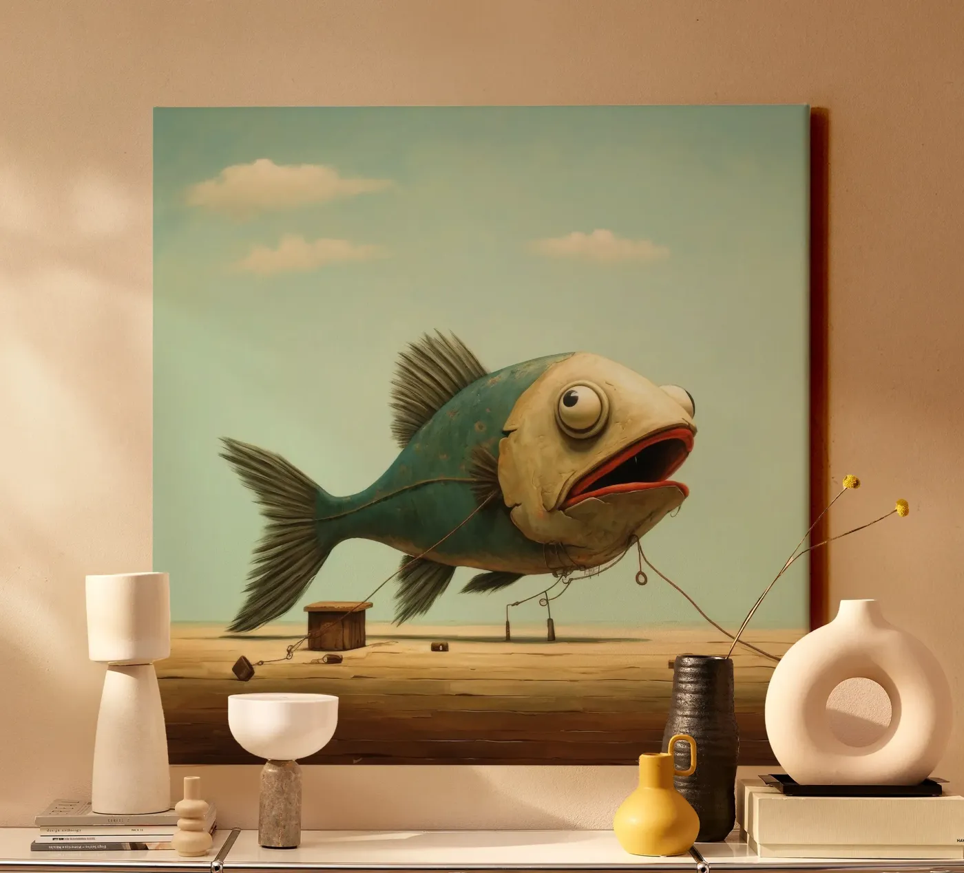 Minimum Haddock tela da Minimal Animal Art