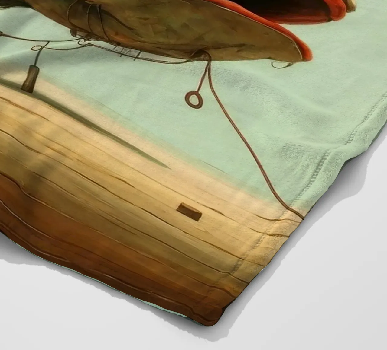 Minimal Schellfisch 2 Fleecedecke von Minimal Animal Art