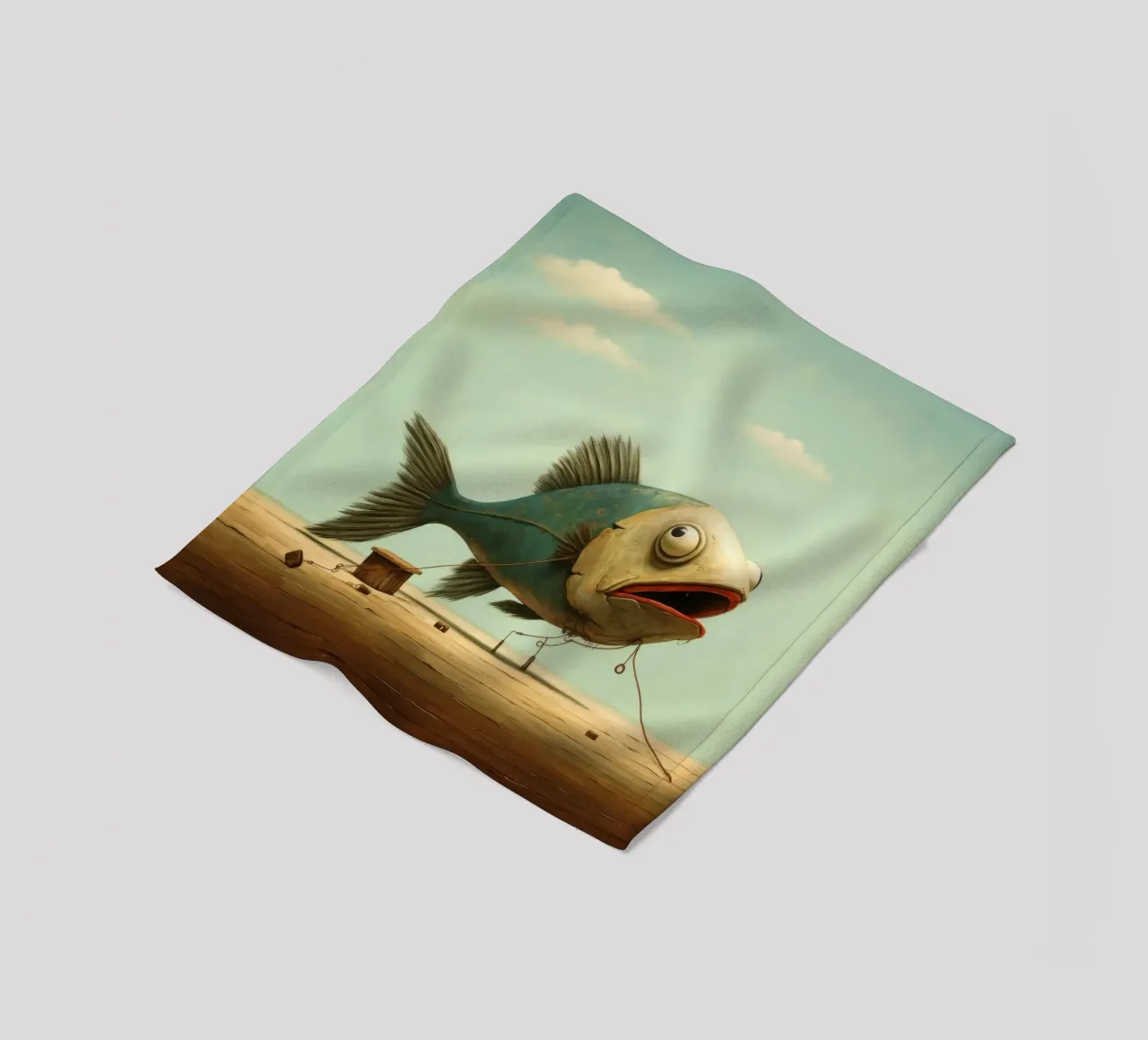 Minimo Haddock coperta in pile da Minimal Animal Art