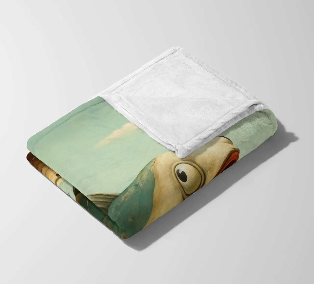 Minimal Schellfisch 2 Fleecedecke von Minimal Animal Art