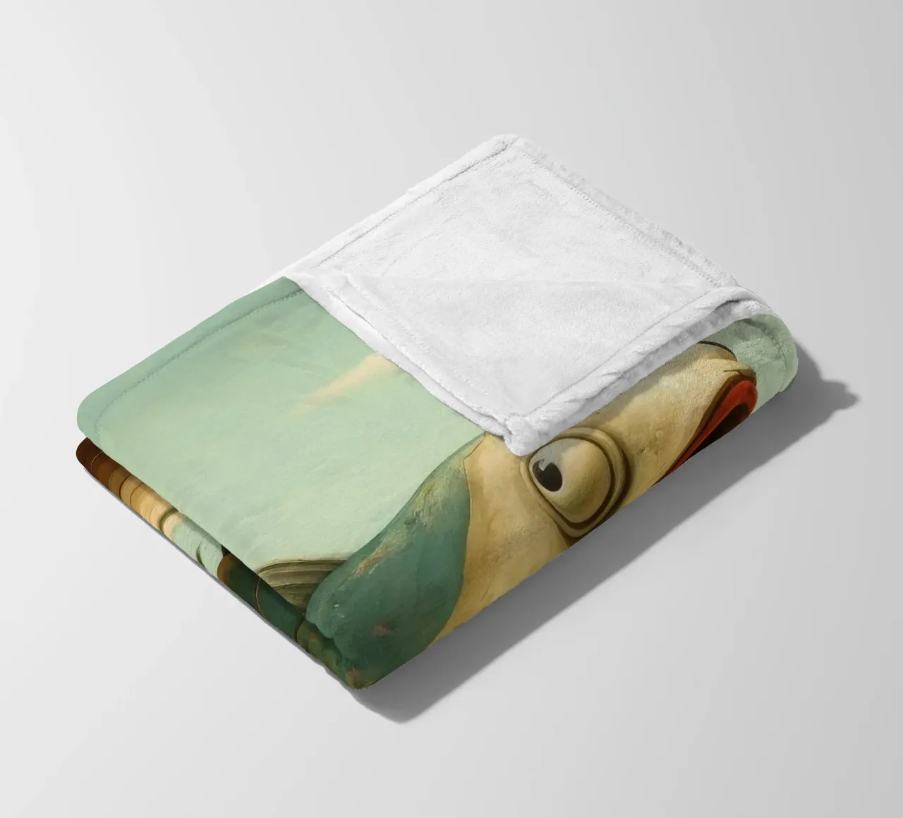 Minimal Schellfisch 2 Fleecedecke von Minimal Animal Art