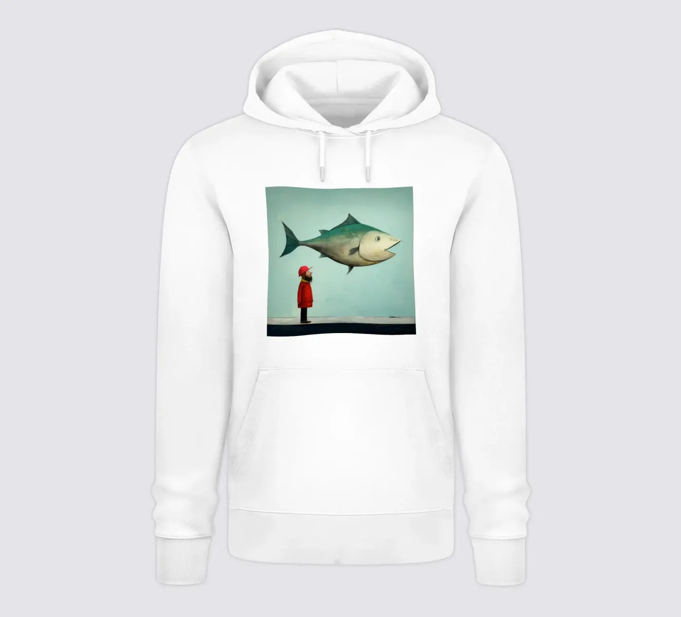 Minimum Haddock hoodie by Minimal Animal Art