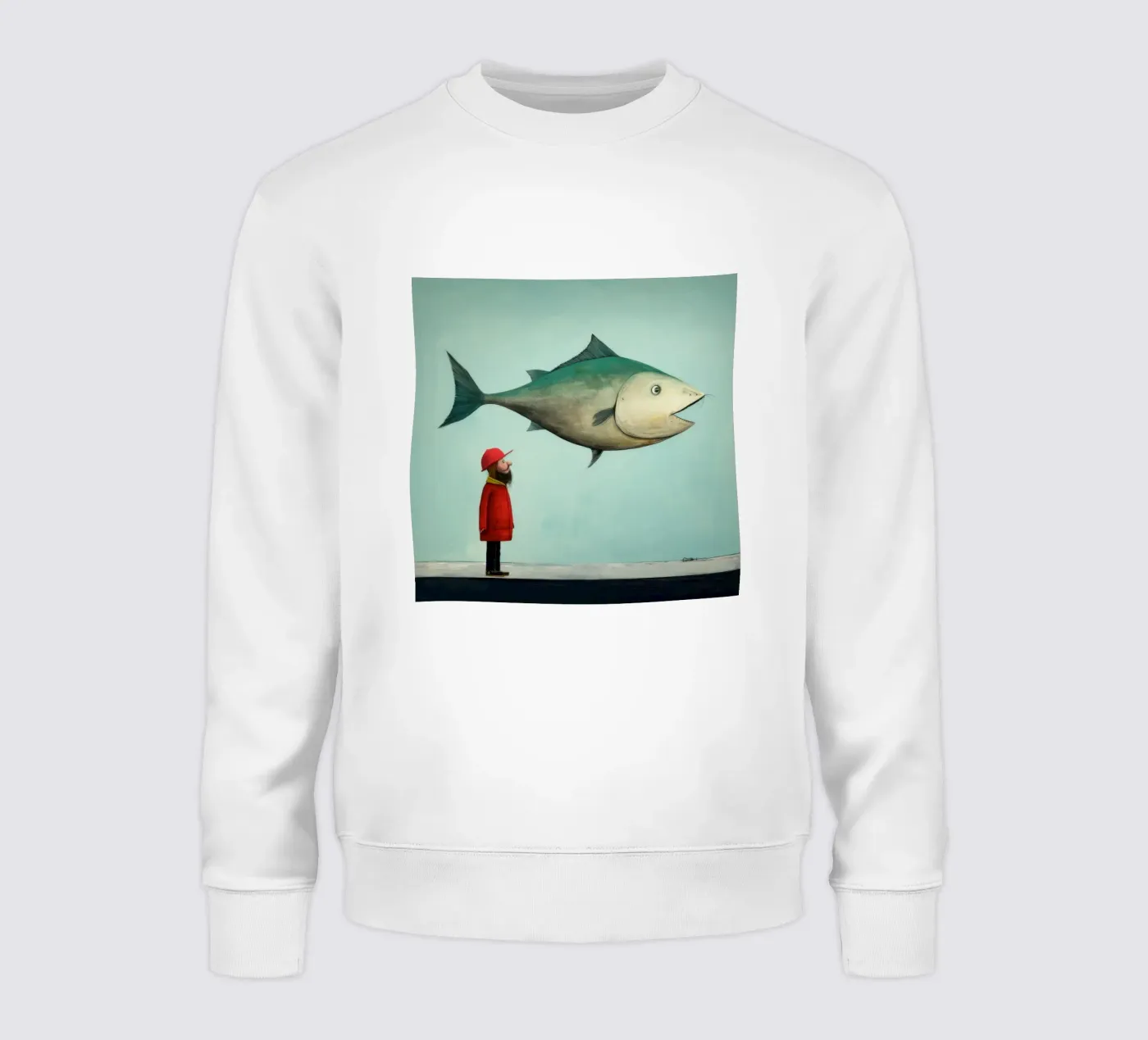 Minimum Haddock sweatshirt by Minimal Animal Art