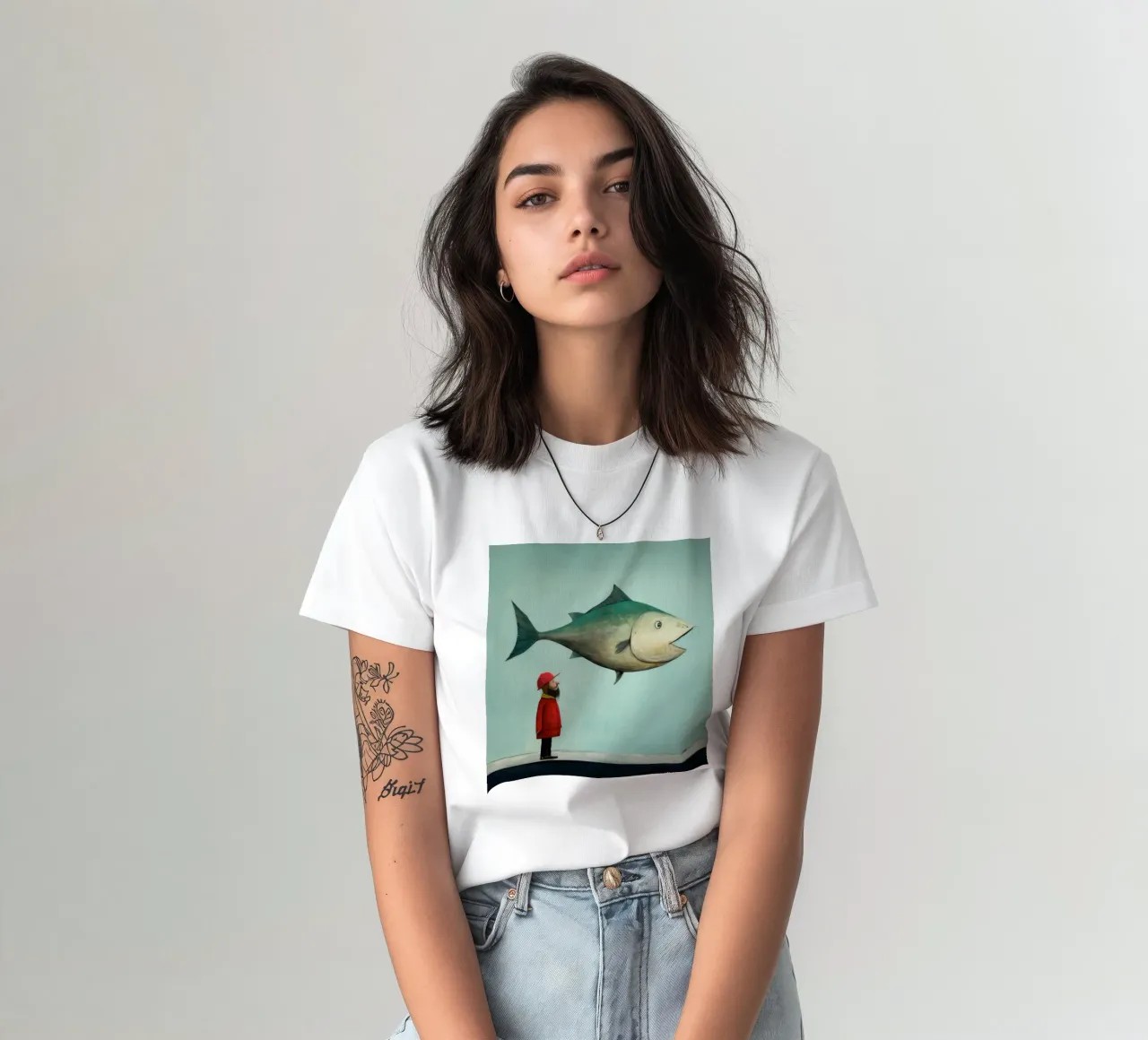 Eglefino minimo 3 t-shirt da Minimal Animal Art