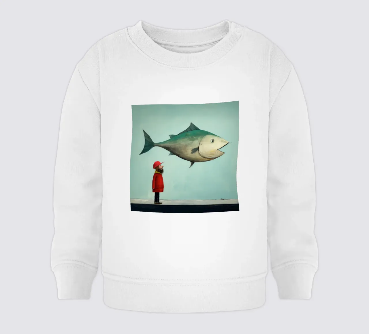 Eglefino minimo 3 felpa neonato da Minimal Animal Art