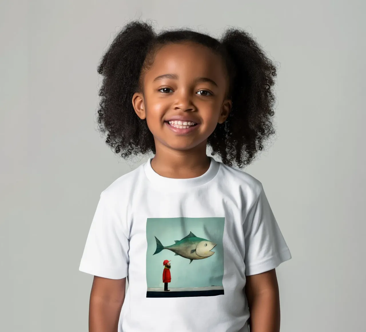 Minimaal Haddock kinder t-shirt van Minimal Animal Art