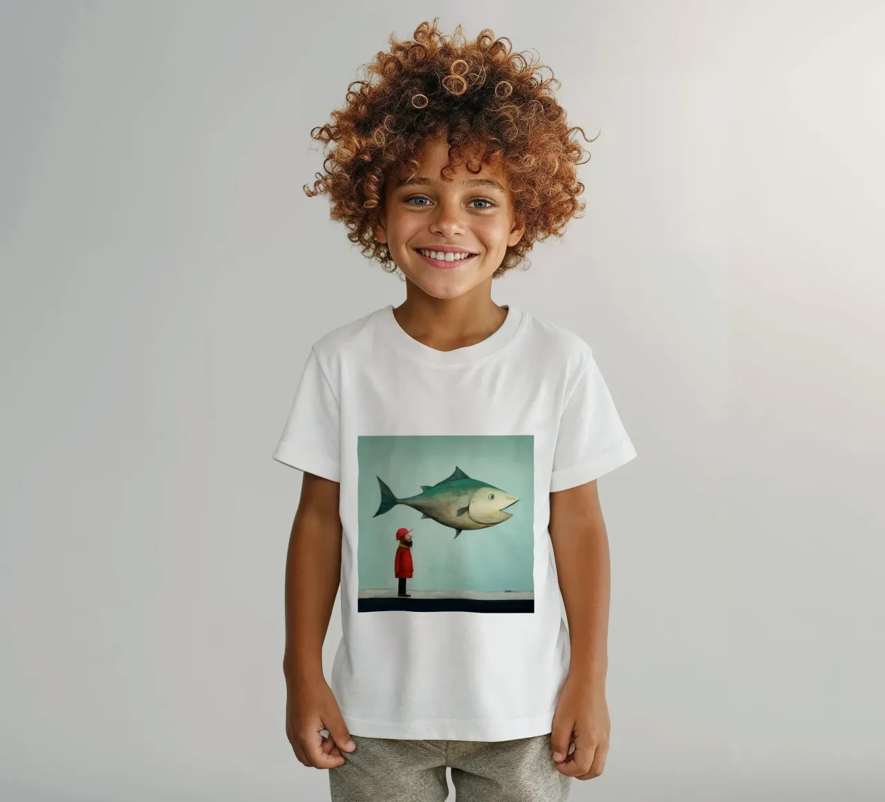 Minimaal Haddock kinder t-shirt van Minimal Animal Art