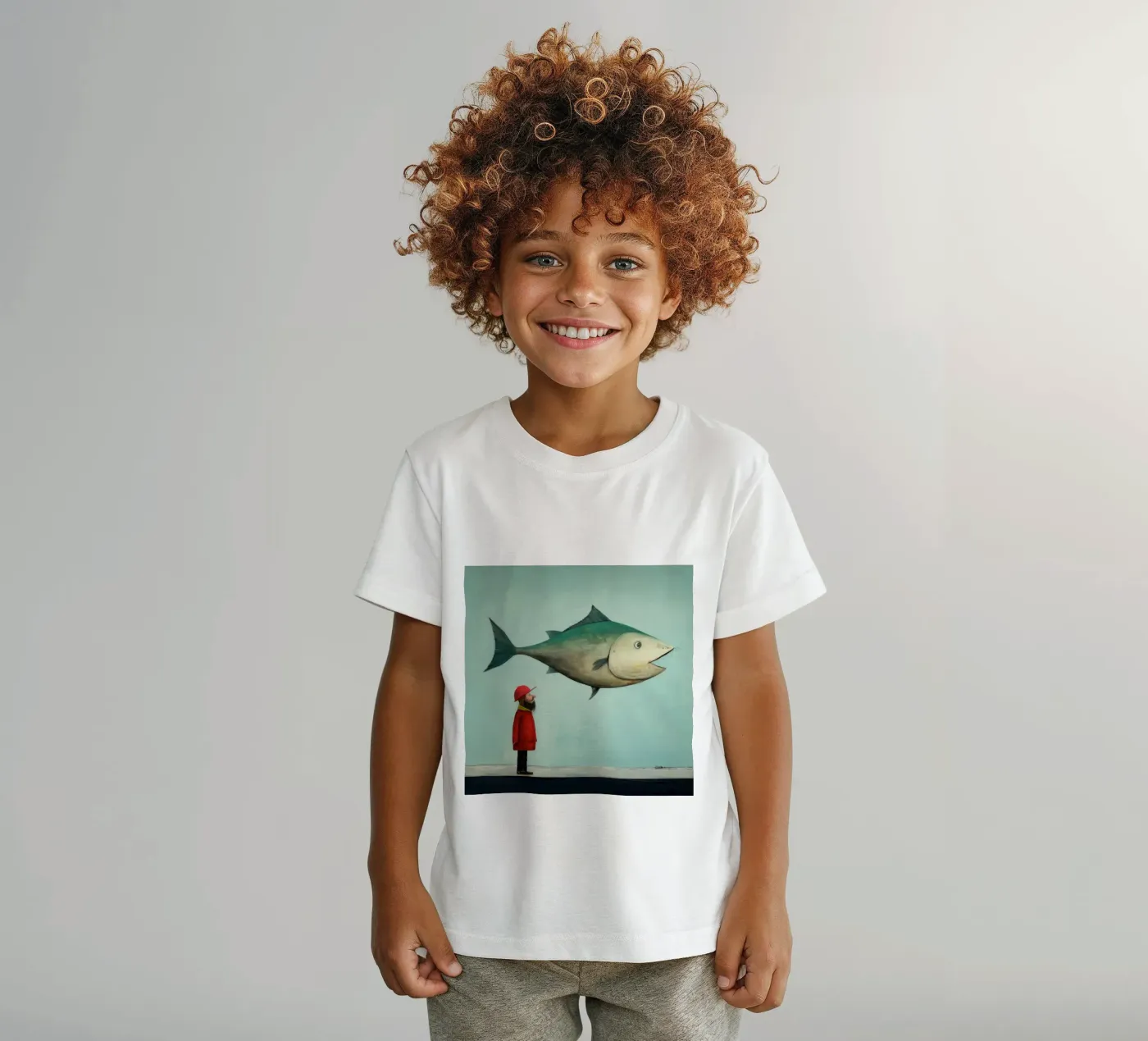 Minimo Haddock t-shirt bambini da Minimal Animal Art