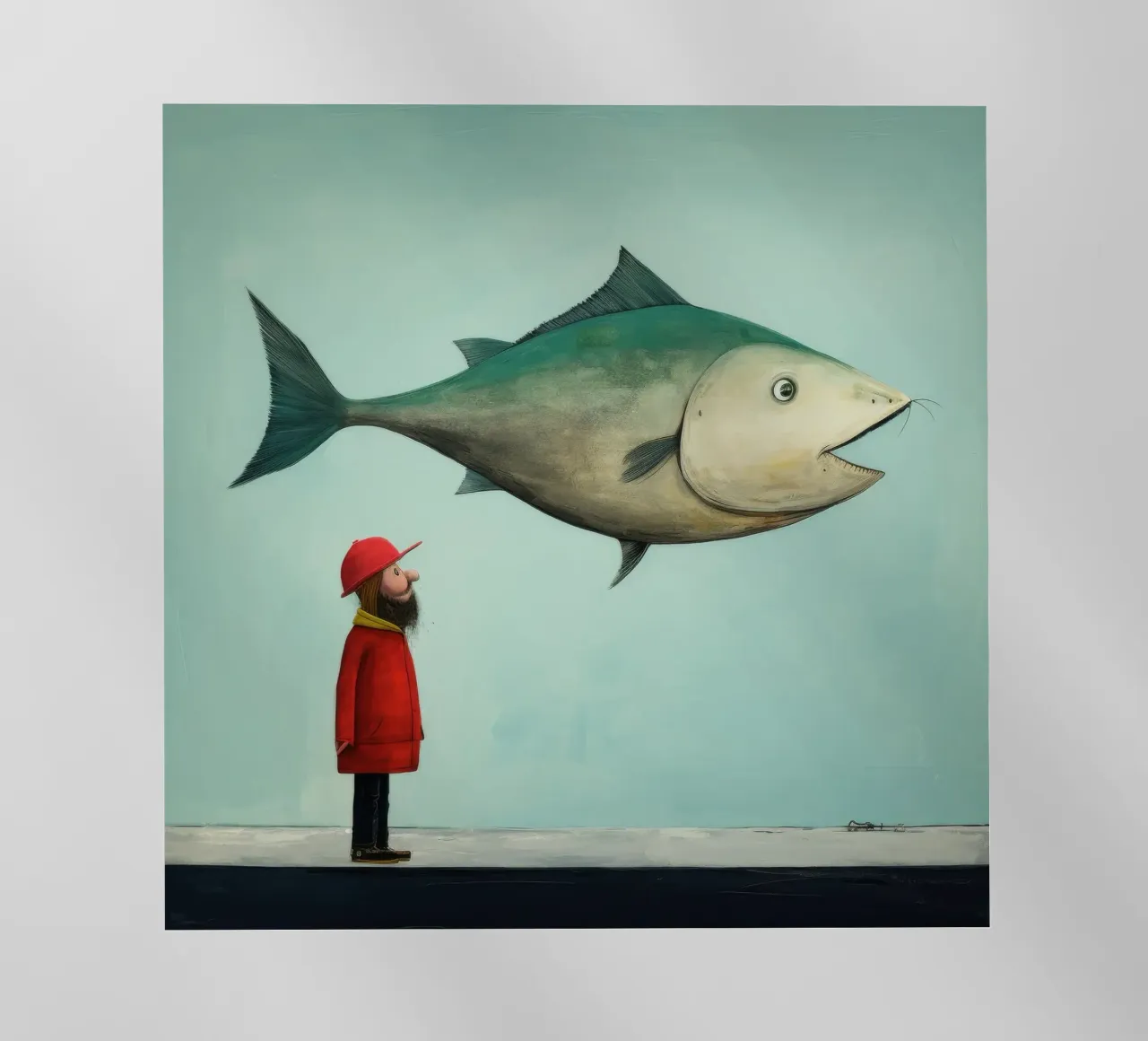 Minimo Haddock pellicola backlit da Minimal Animal Art