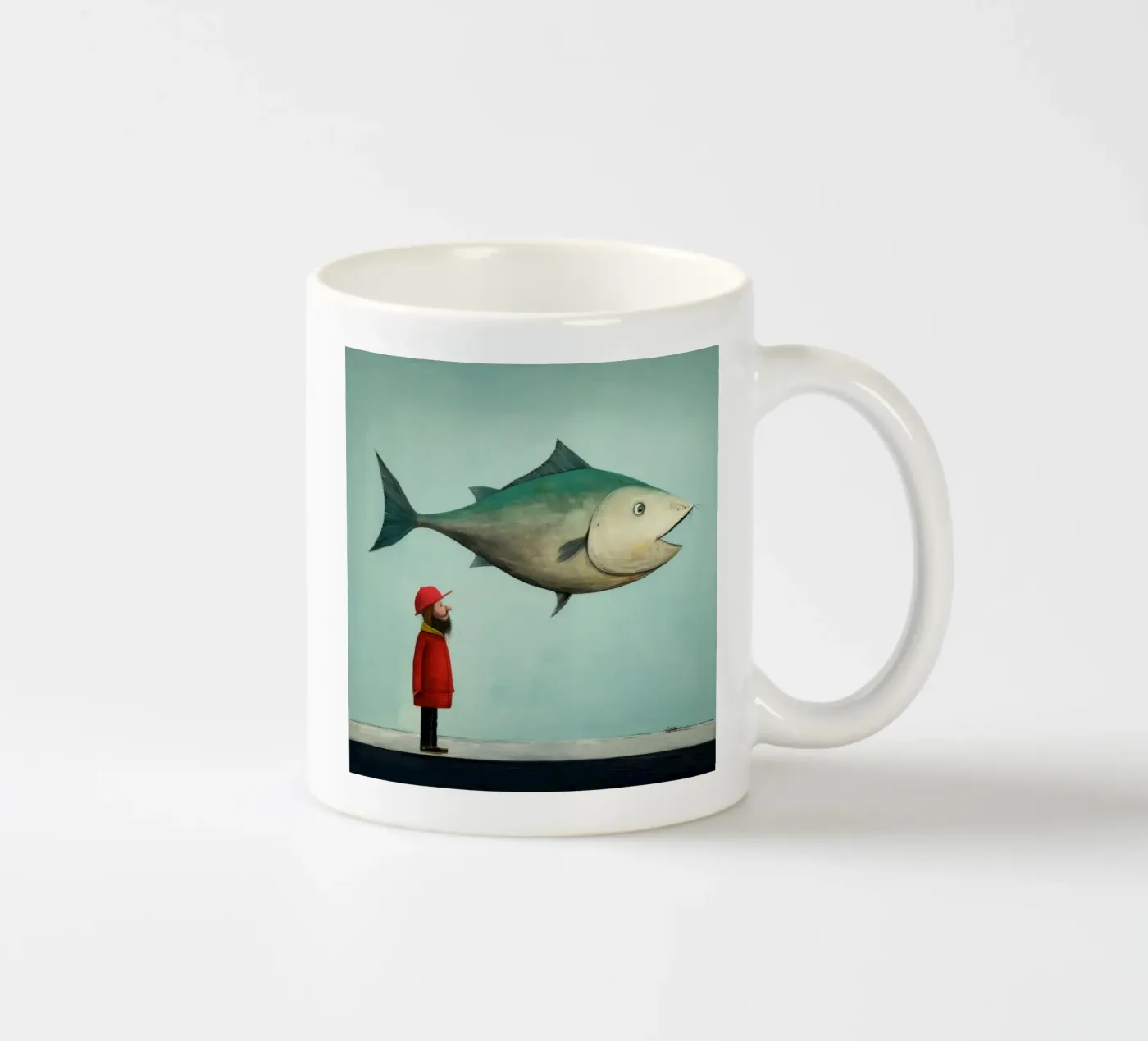 Minimum Haddock ceramic mug by Minimal Animal Art