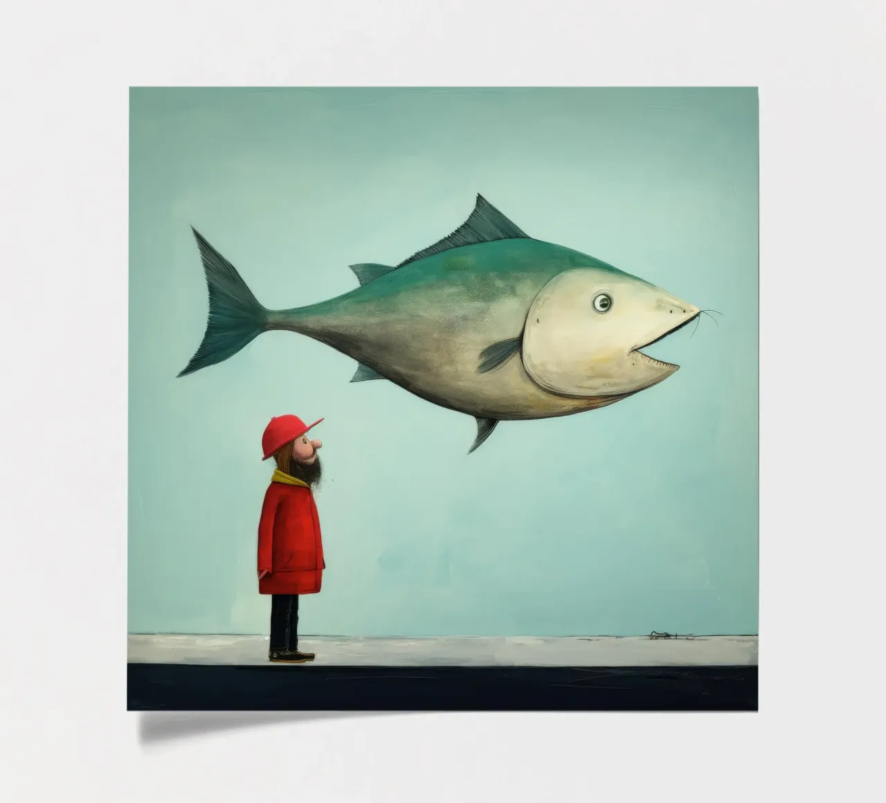 Minimum Haddock sticker sheet by Minimal Animal Art