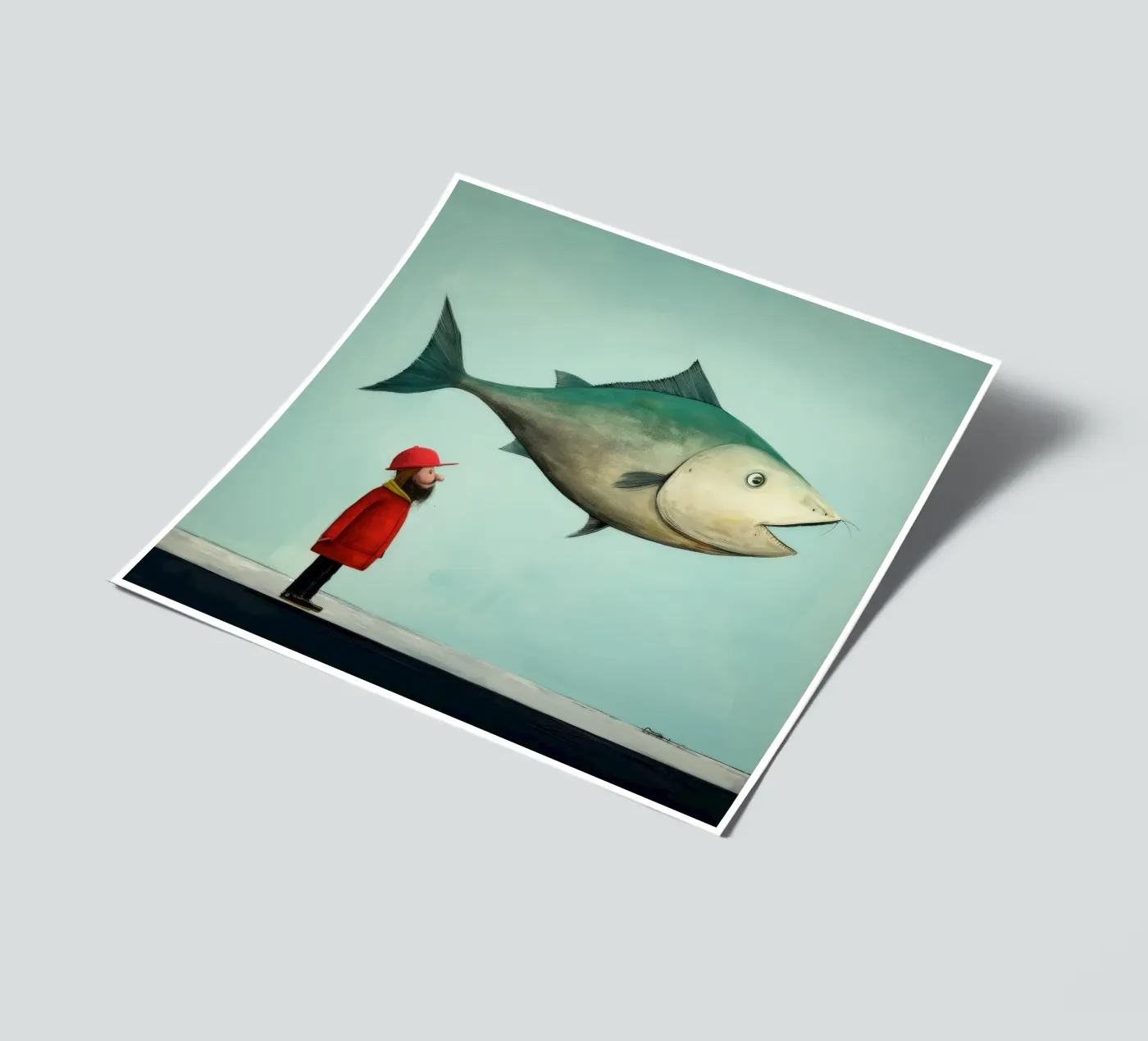 Minimum Haddock sticker sheet by Minimal Animal Art