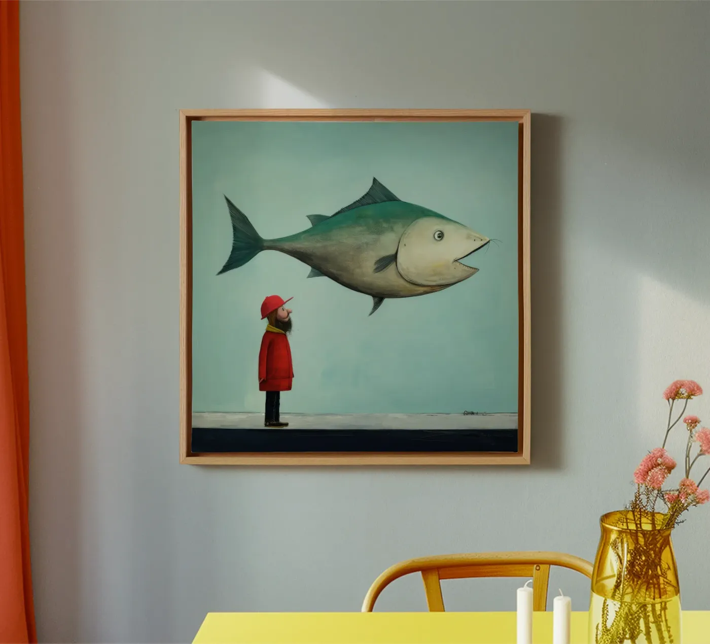 Minimo Haddock tela da Minimal Animal Art