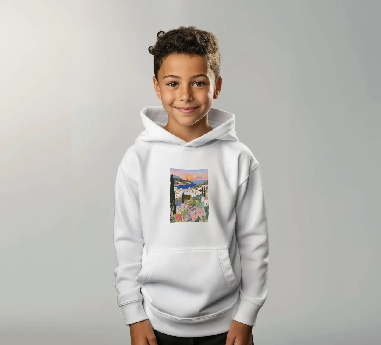 Abstract Colourful Wall Art, Coastal Print, Modern Art Decor kids hoodie by Boheme