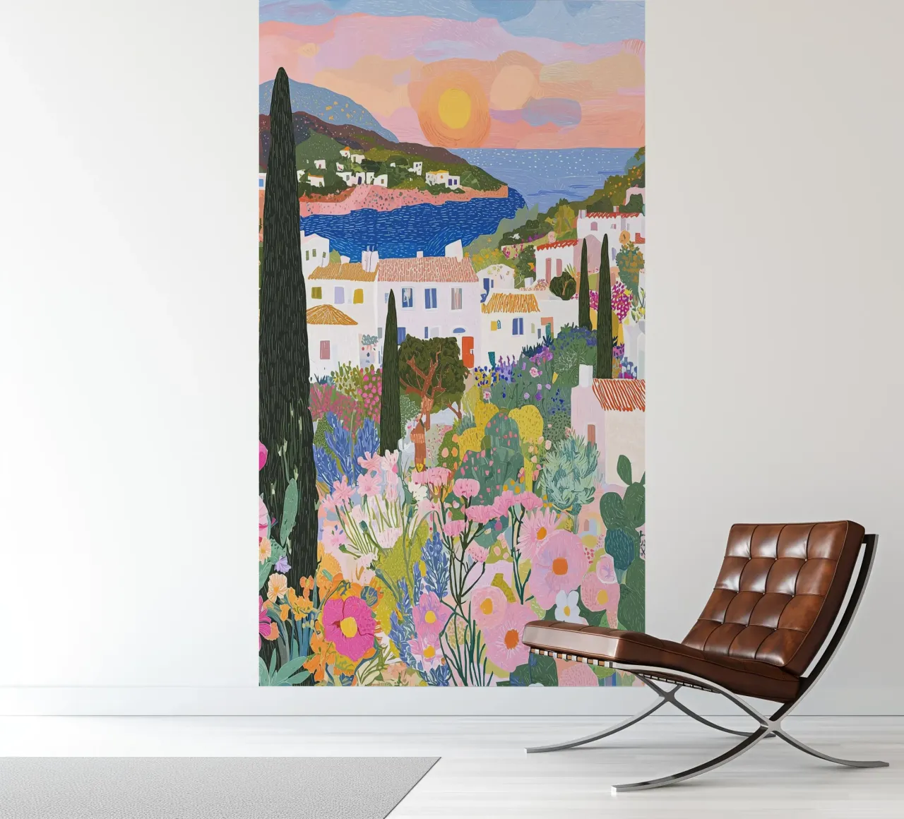 Abstract Colourful Wall Art, Coastal Print, Modern Art Decor photo wallpaper by Boheme