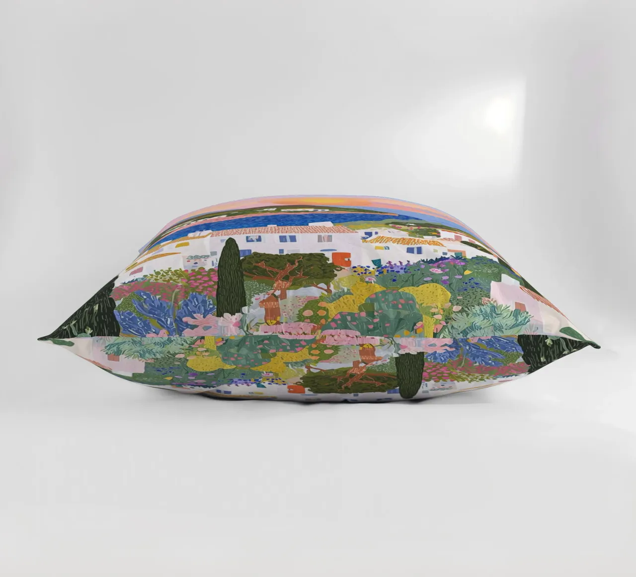 Abstract Colourful Wall Art, Coastal Print, Modern Art Decor decorative cushion by Boheme