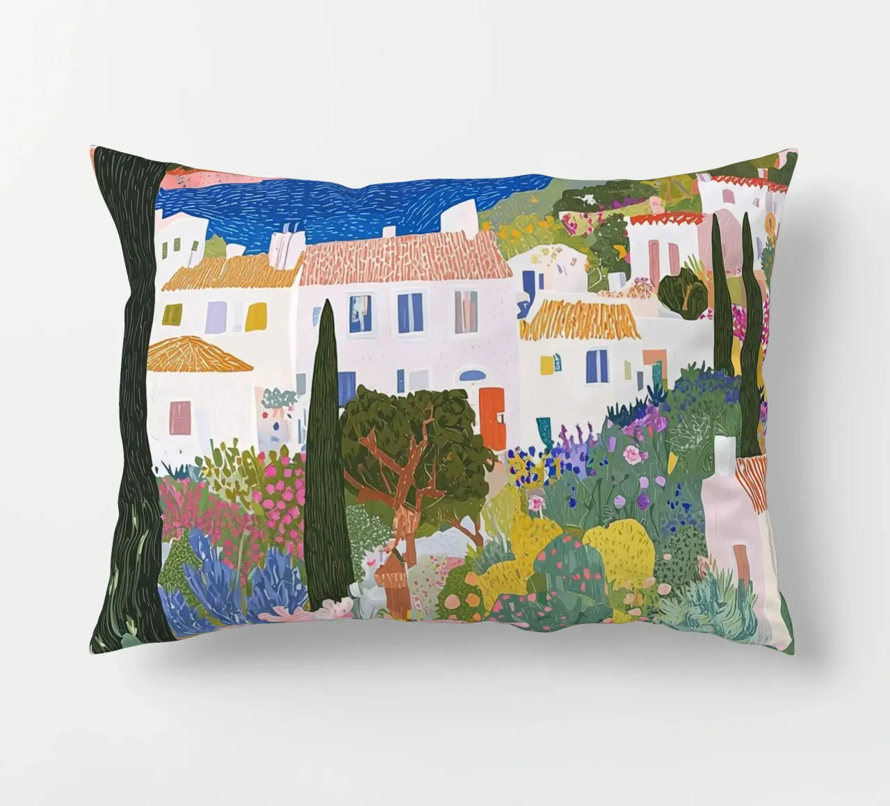 Abstract Colourful Wall Art, Coastal Print, Modern Art Decor decorative cushion by Boheme