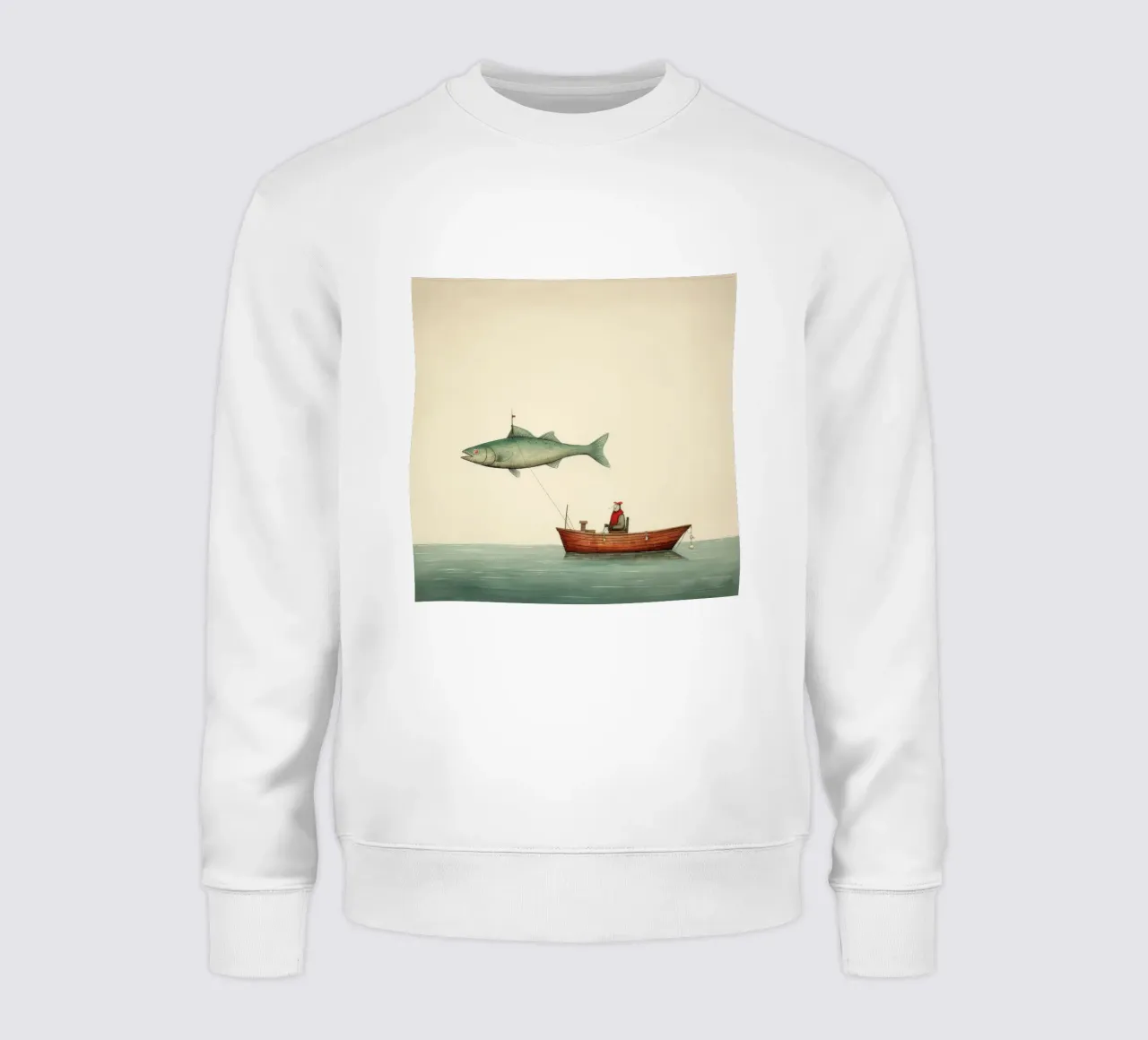 Minimal Haddock 4 sweatshirt by Minimal Animal Art