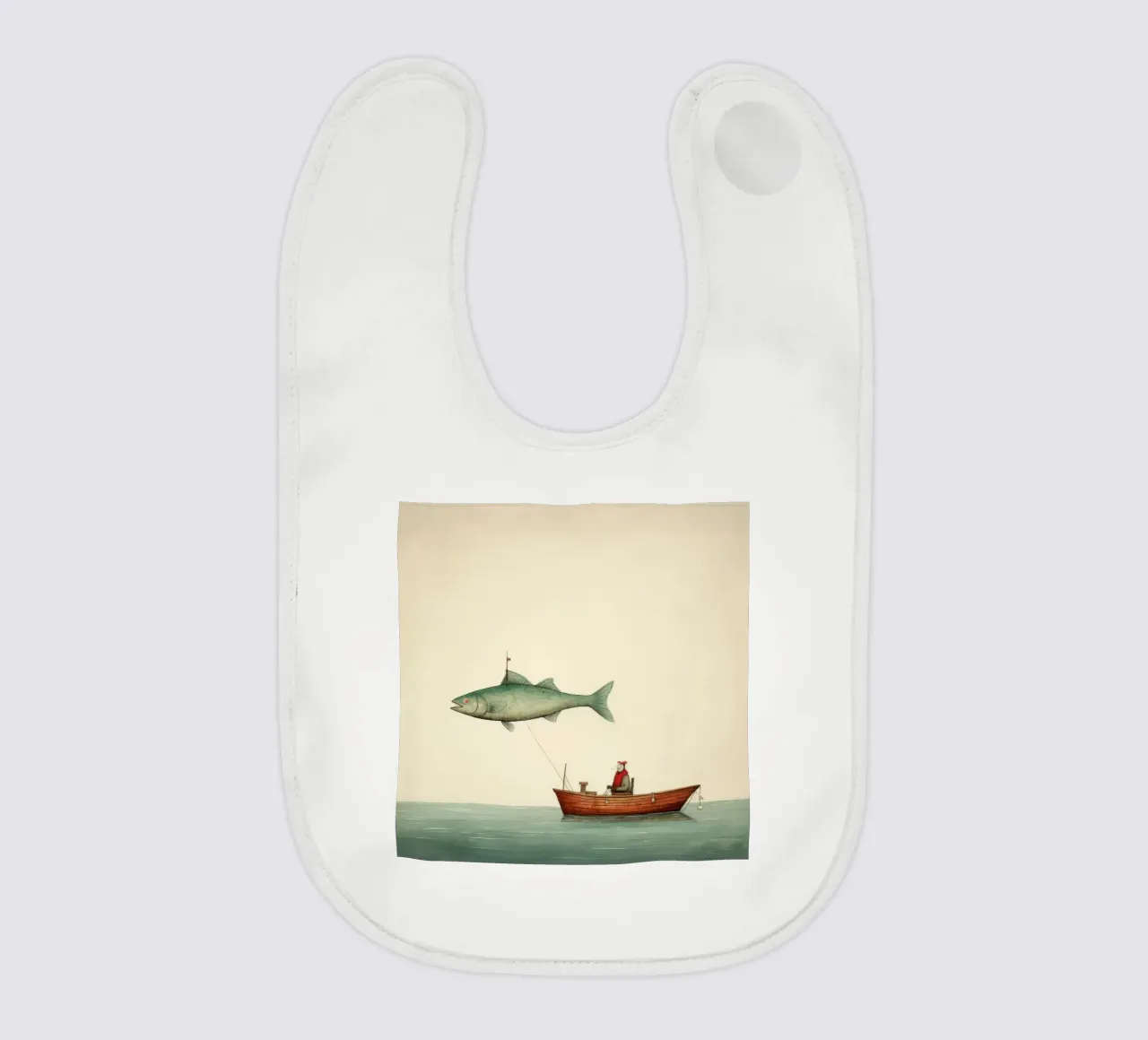 Minimum Haddock baby slabbetje van Minimal Animal Art