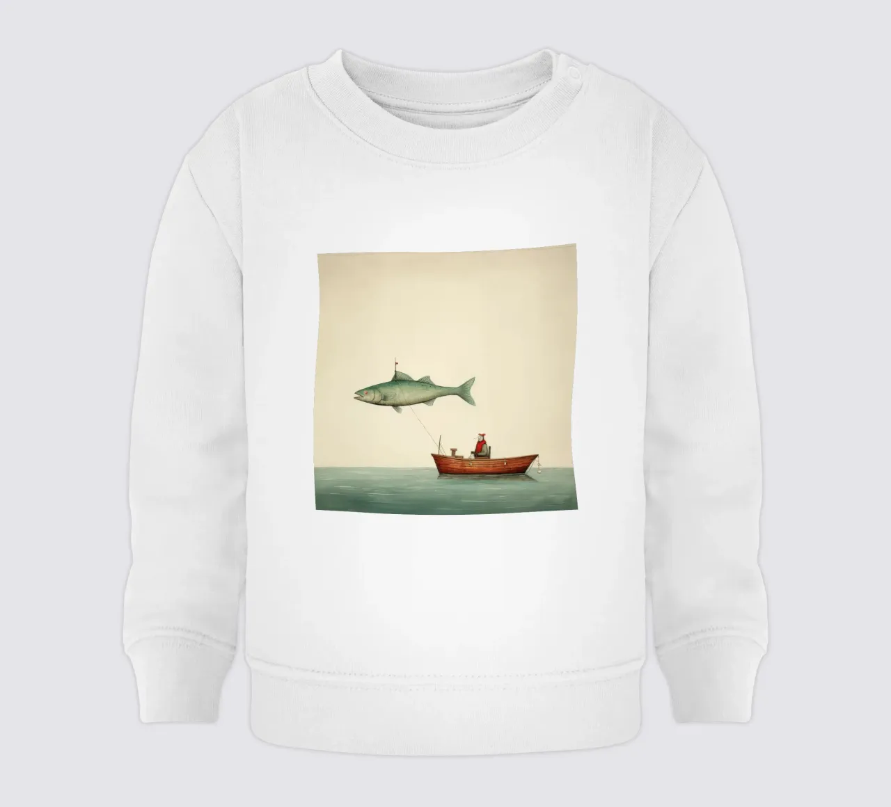 Eglefino minimo 4 felpa neonato da Minimal Animal Art