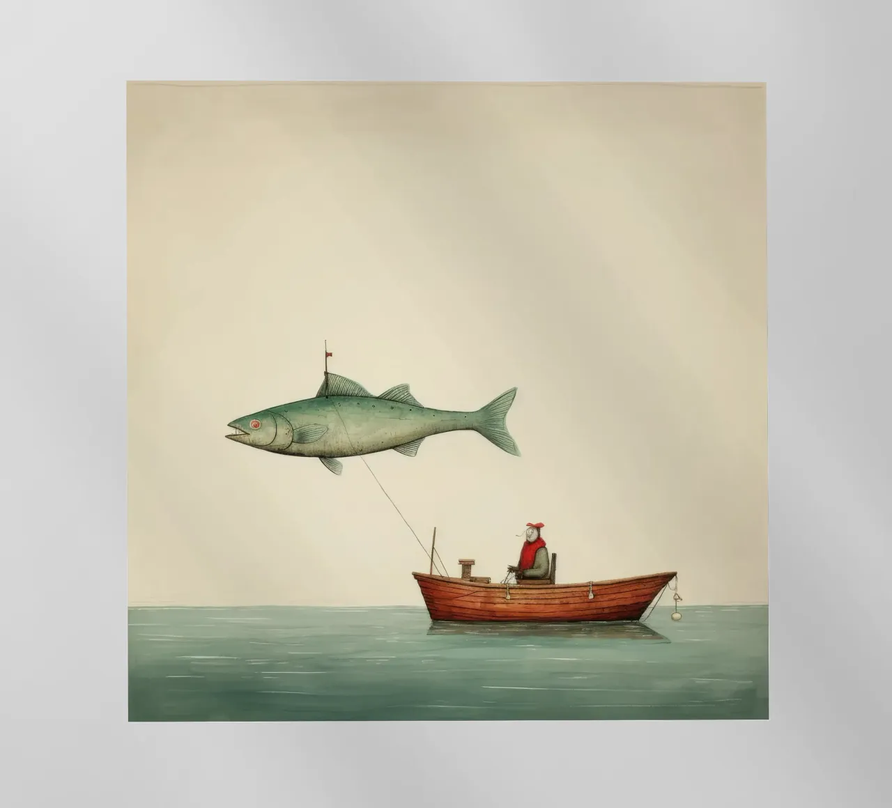 Minimo Haddock pellicola backlit da Minimal Animal Art