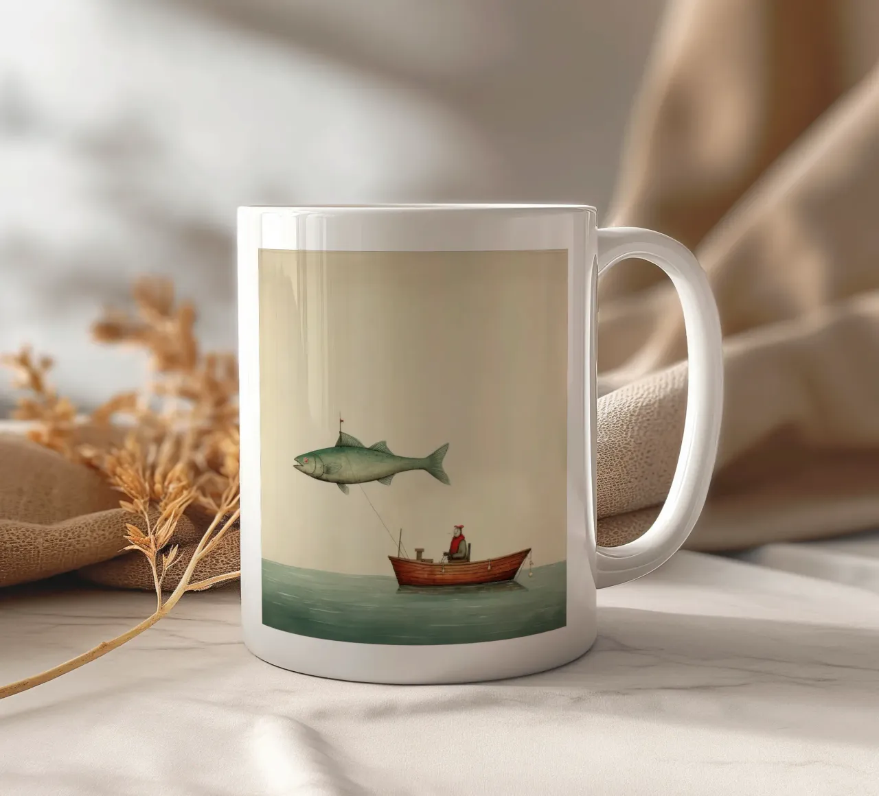 Eglefino minimo 4 tazza in ceramica da Minimal Animal Art
