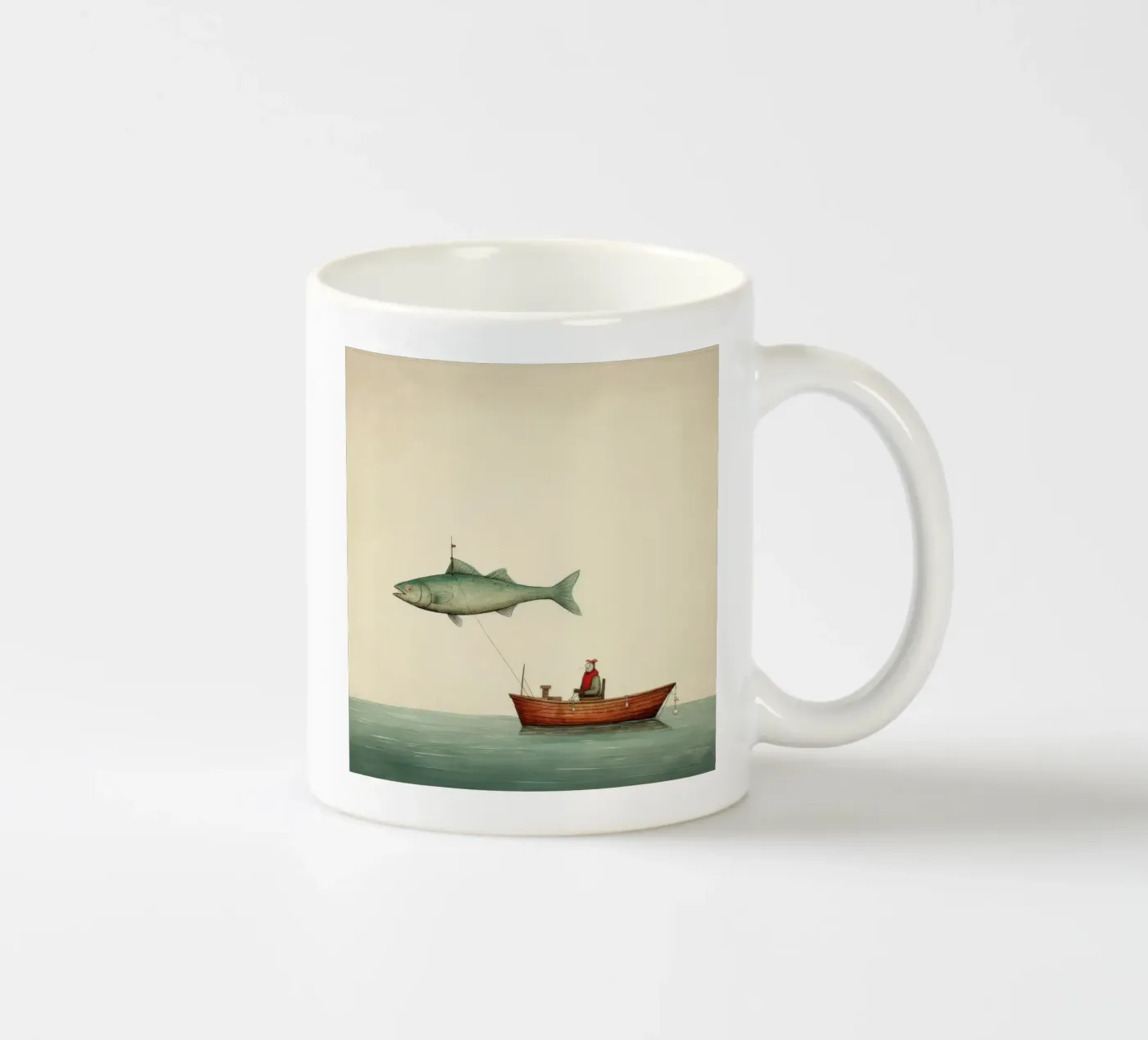 Minimaal Haddock keramische mok van Minimal Animal Art