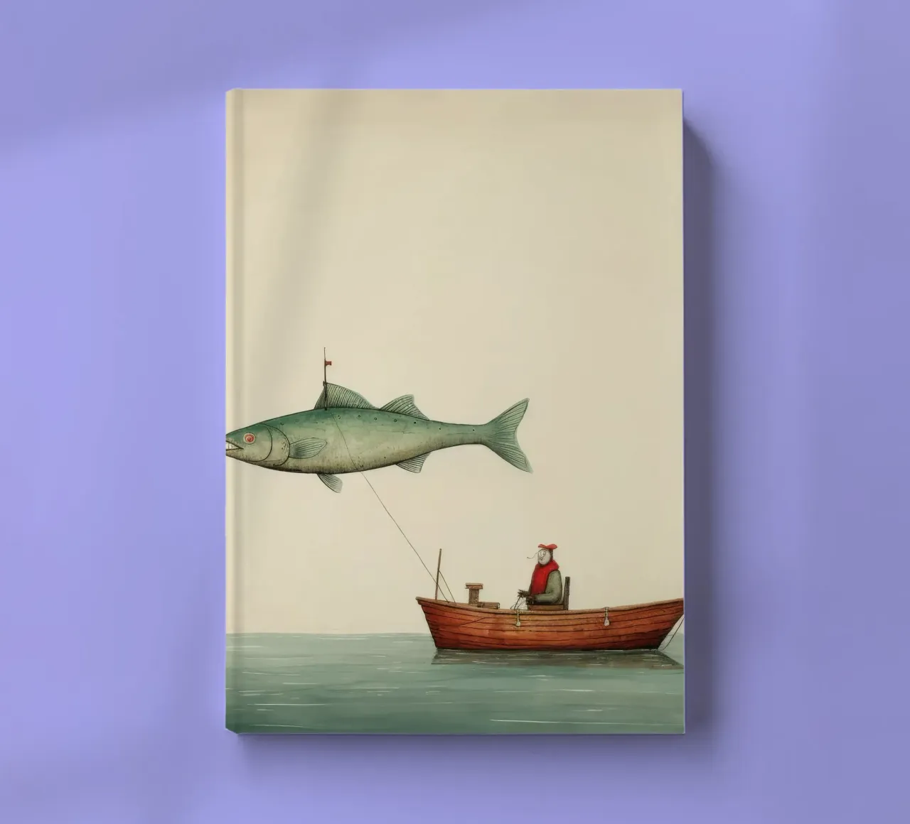 Minimal Haddock 4 notebook by Minimal Animal Art