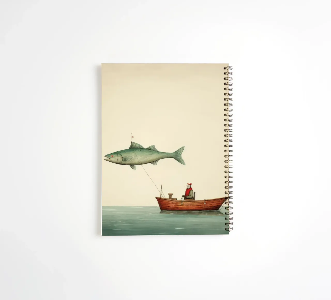 Minimal Haddock 4 spiral notebook by Minimal Animal Art