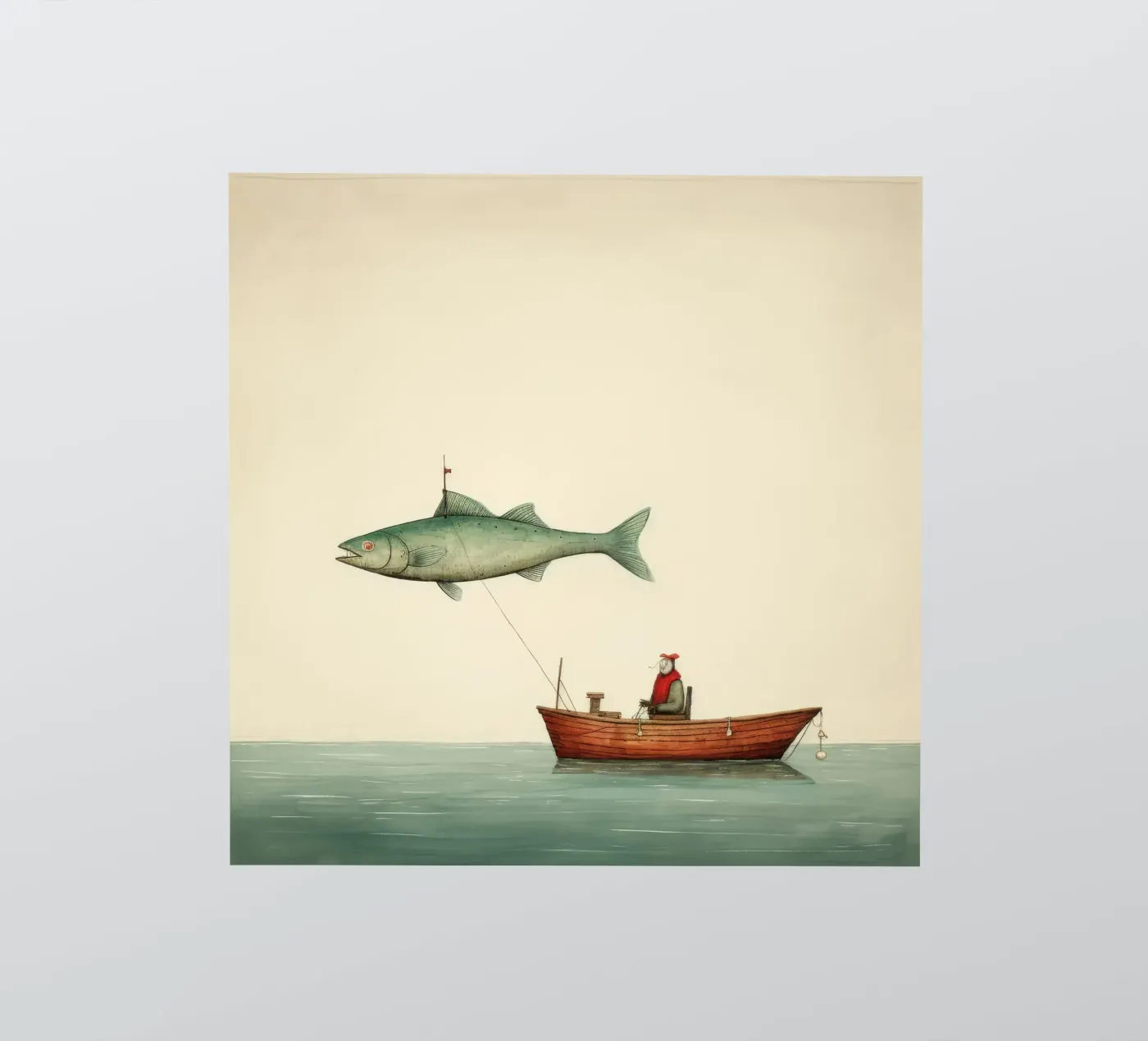 Minimo Haddock adesivo da Minimal Animal Art