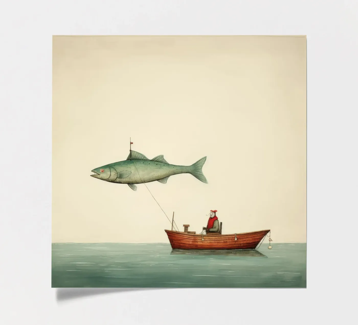 Minimaal Haddock stickervel van Minimal Animal Art