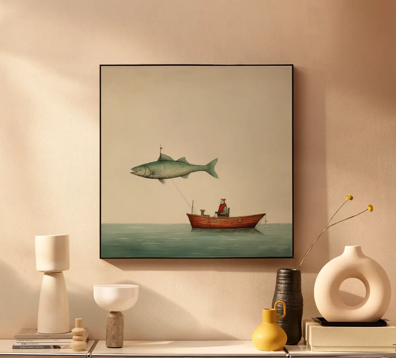 Minimum Haddock acrylic glass by Minimal Animal Art