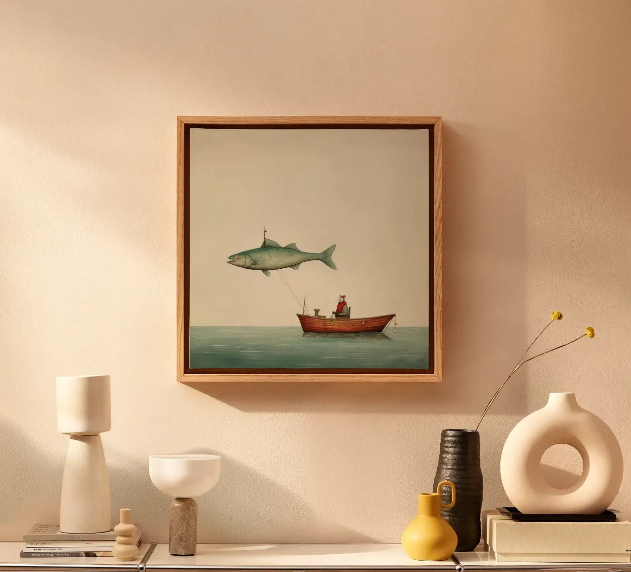 Eglefino minimo 4 tela da Minimal Animal Art
