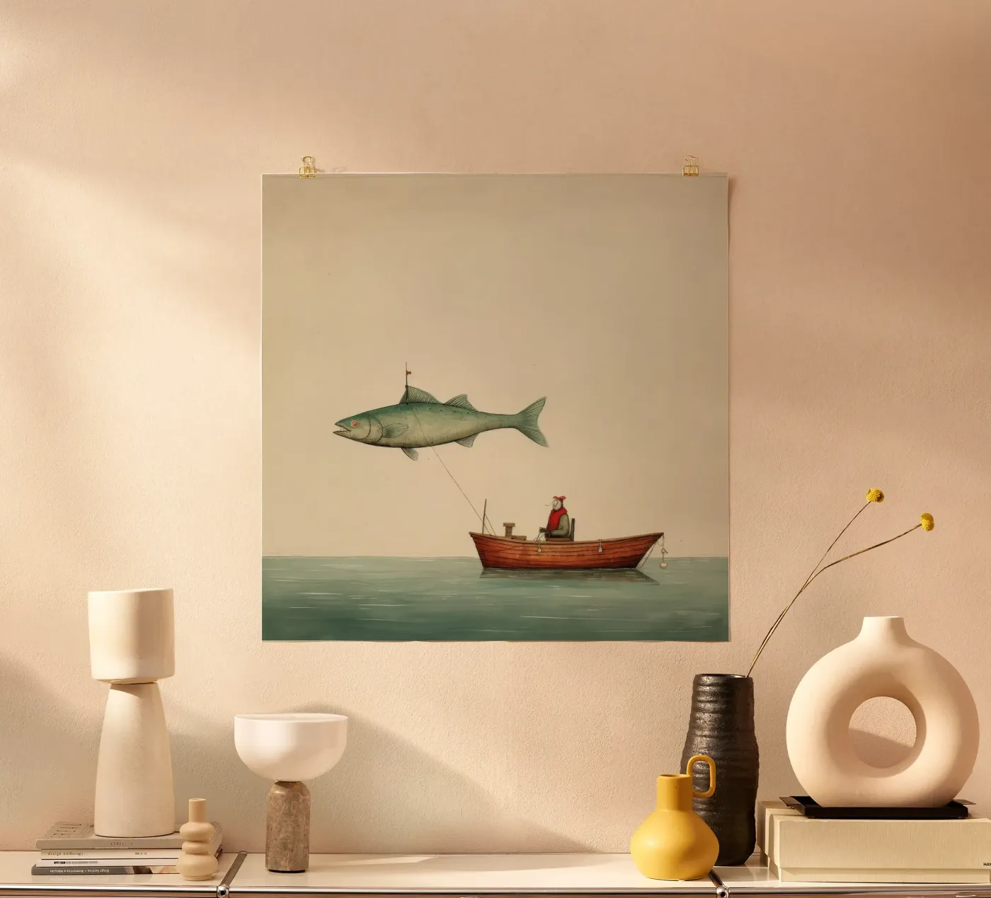 Minimum Haddock Poster von Minimal Animal Art