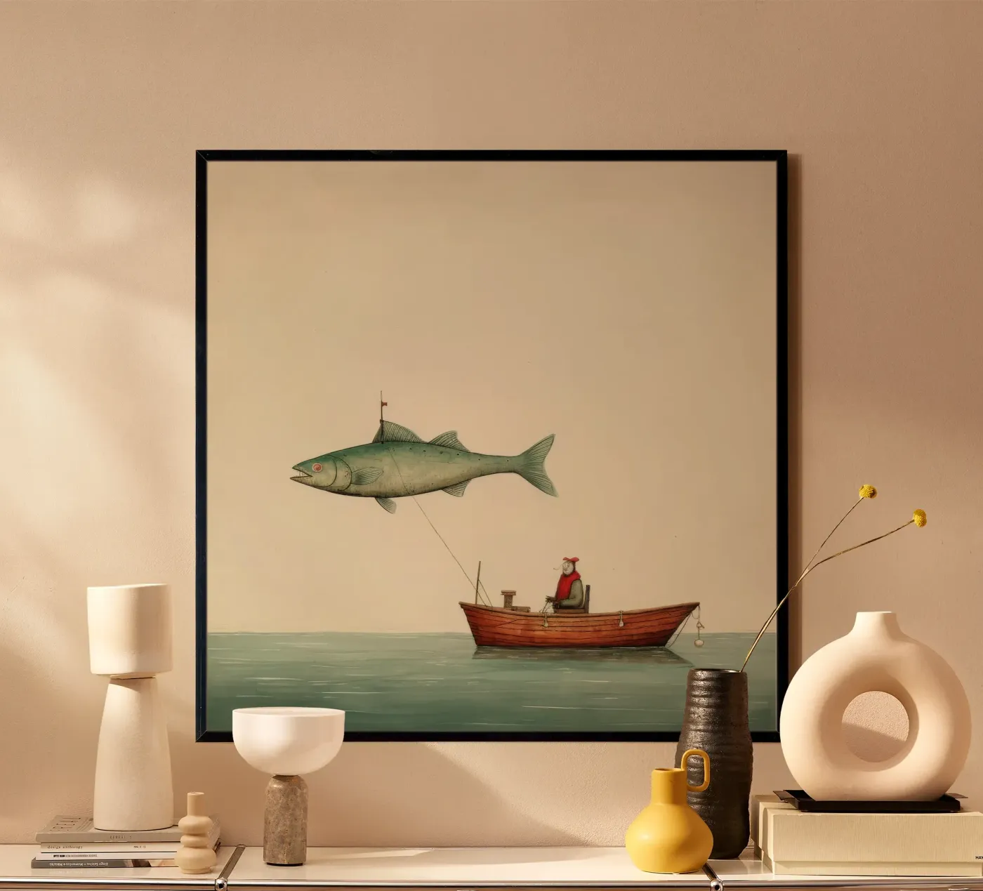 Minimum Haddock Poster von Minimal Animal Art