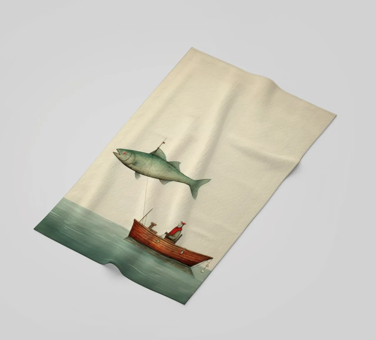 Eglefino minimo 4 telo mare da Minimal Animal Art