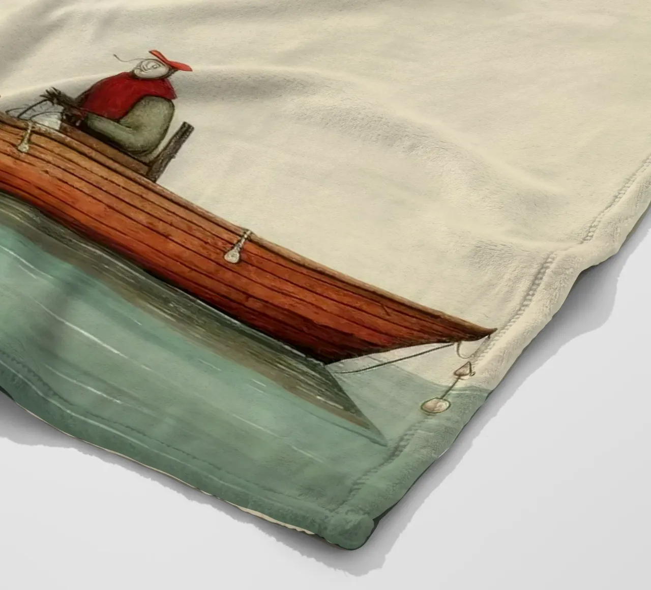Minimal Schellfisch 4 Fleecedecke von Minimal Animal Art