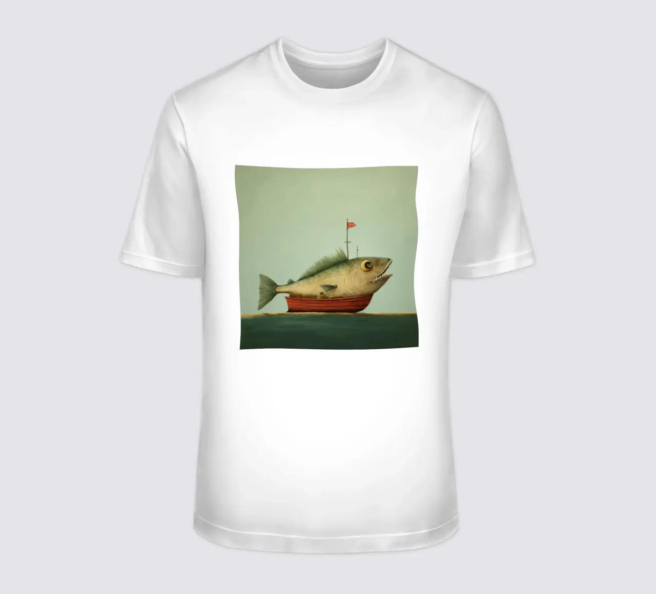 Minimal Haddock 1 t-shirt by Minimal Animal Art