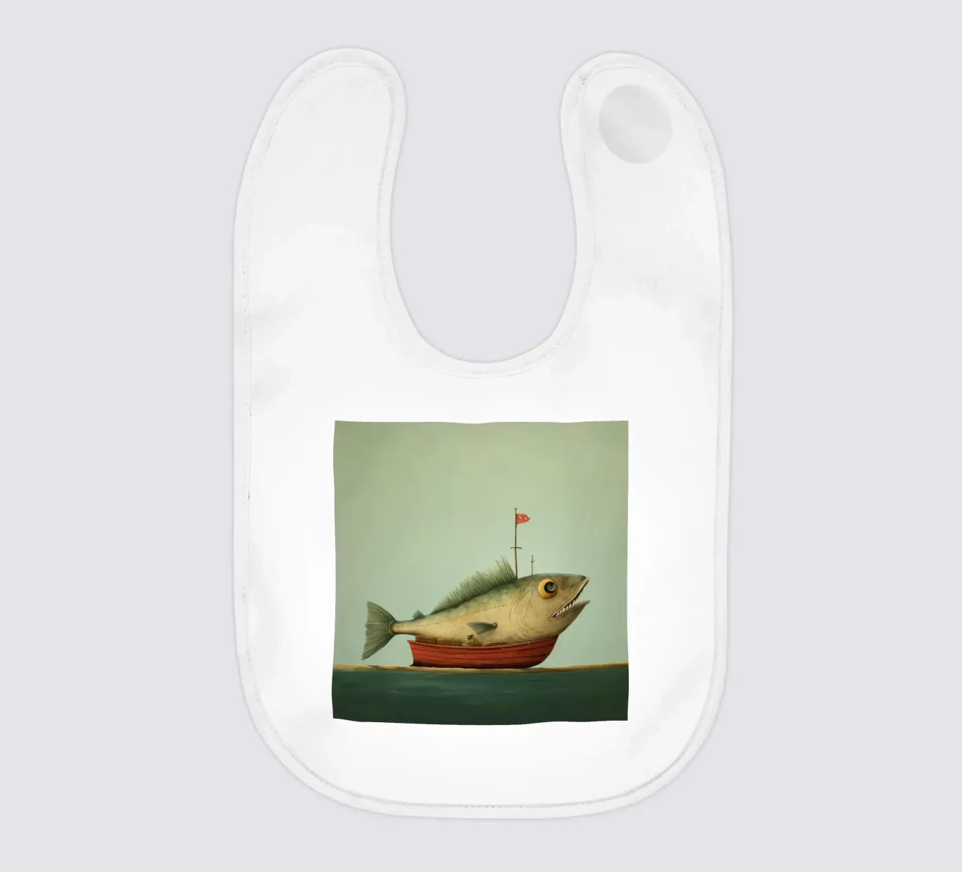 Minimum Haddock Babylätzchen von Minimal Animal Art