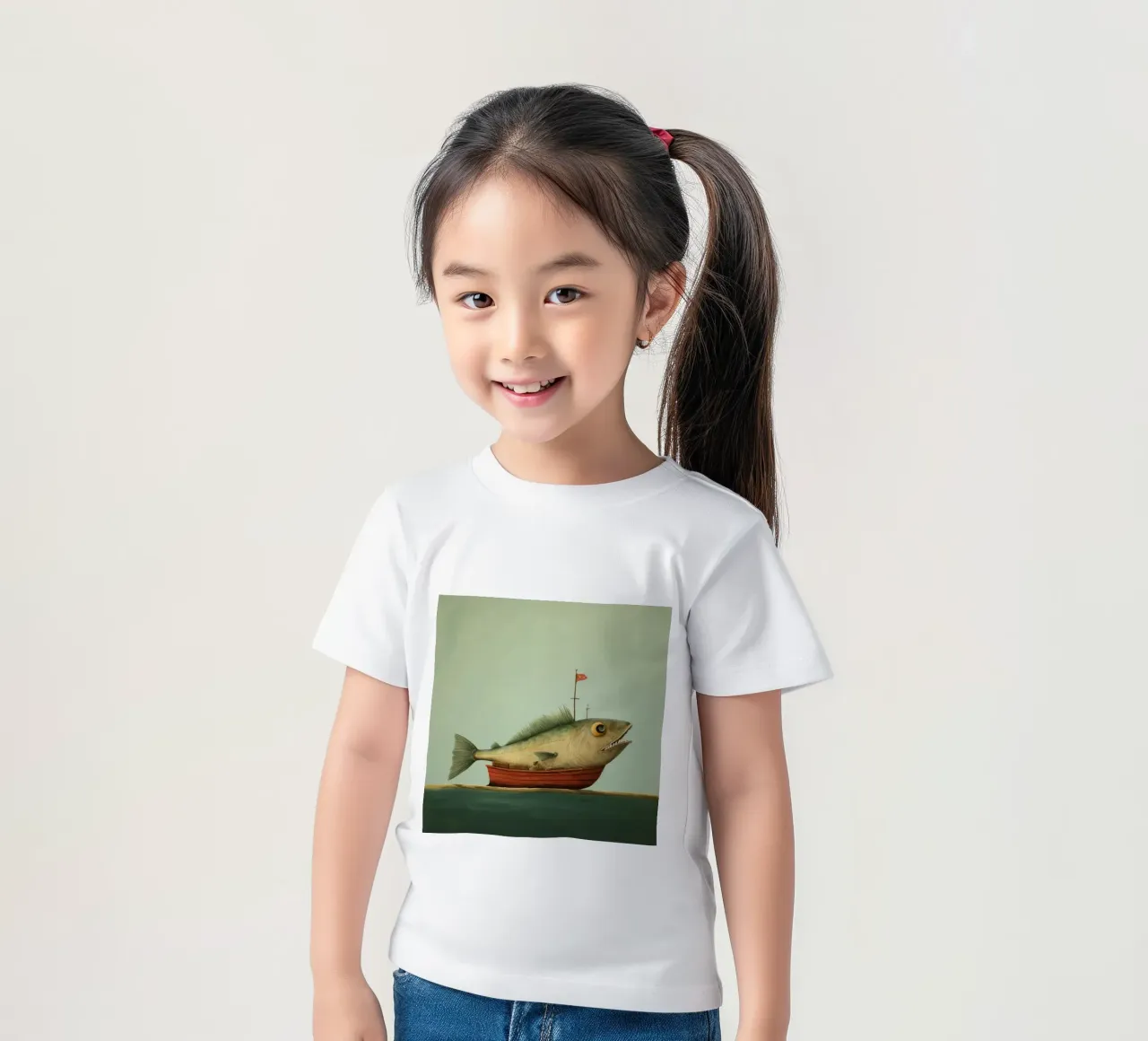 Minimum Haddock kinder t-shirt van Minimal Animal Art