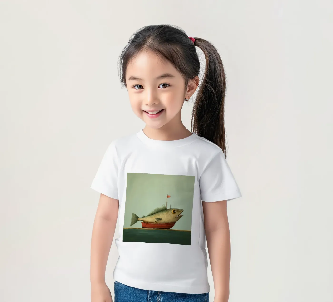 Minimum Haddock kids t-shirt by Minimal Animal Art