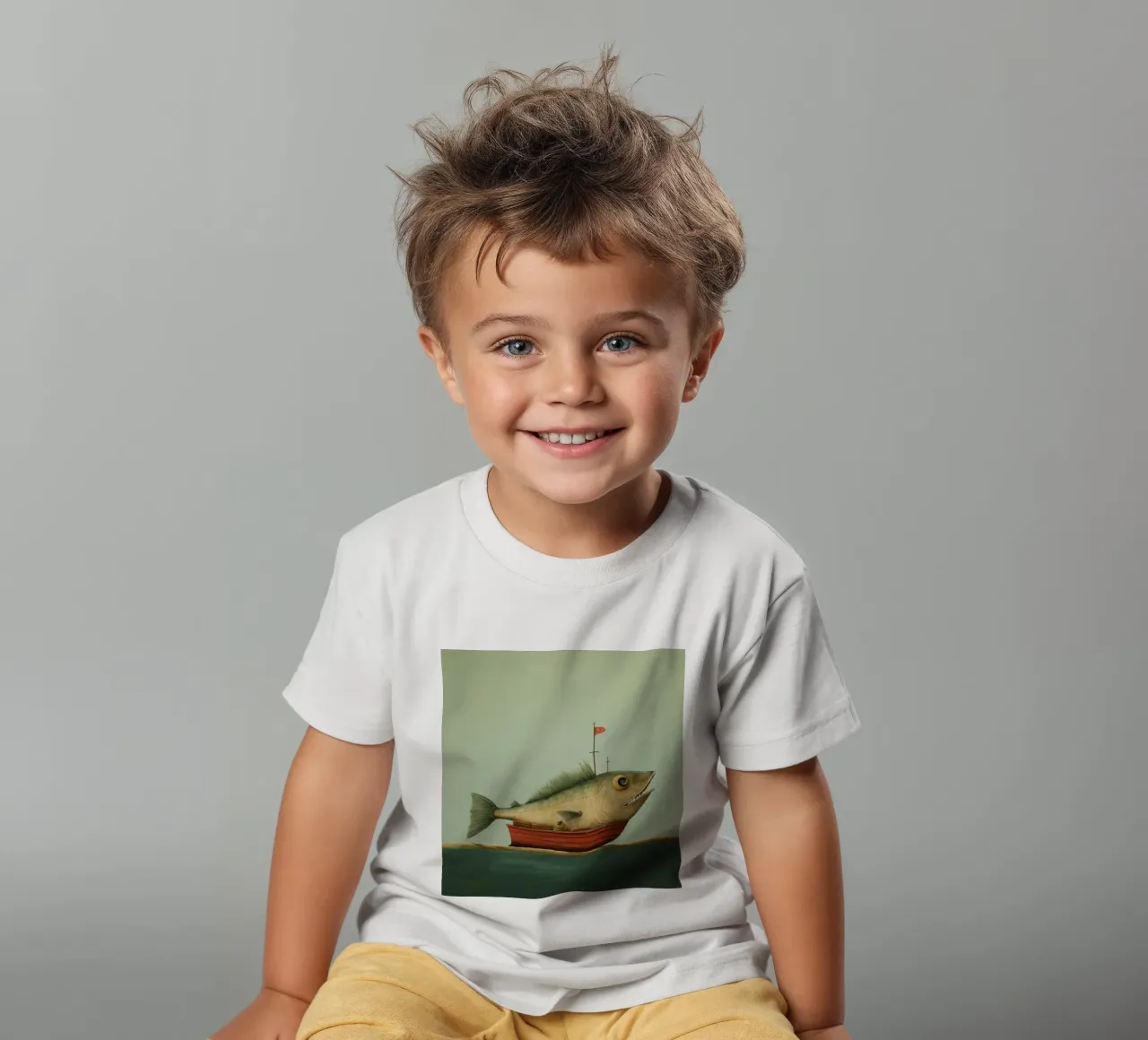 Minimum Haddock kinder t-shirt van Minimal Animal Art