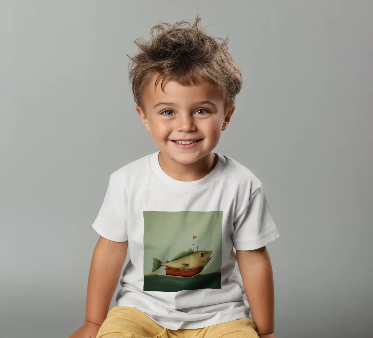 Minimum Haddock kinder t-shirt van Minimal Animal Art