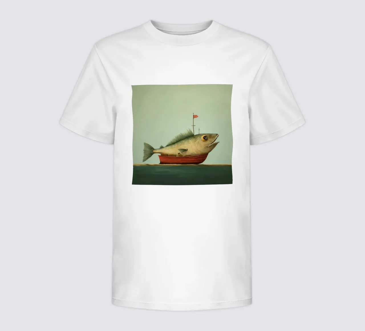 Minimum Haddock kinder t-shirt van Minimal Animal Art
