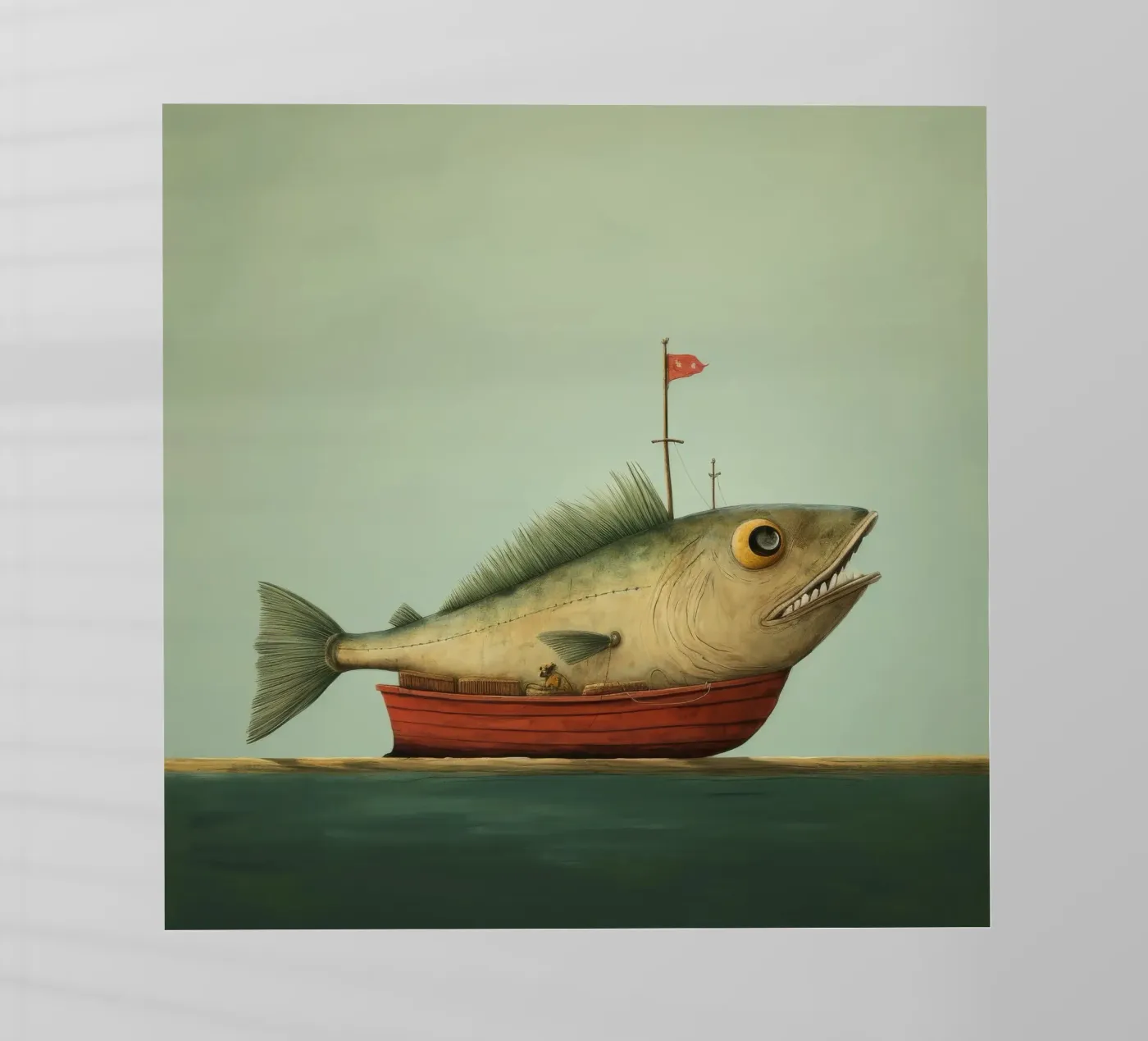 Minimo Haddock pellicola backlit da Minimal Animal Art