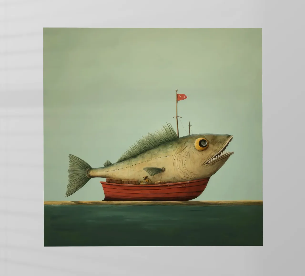 Minimo Haddock pellicola backlit da Minimal Animal Art