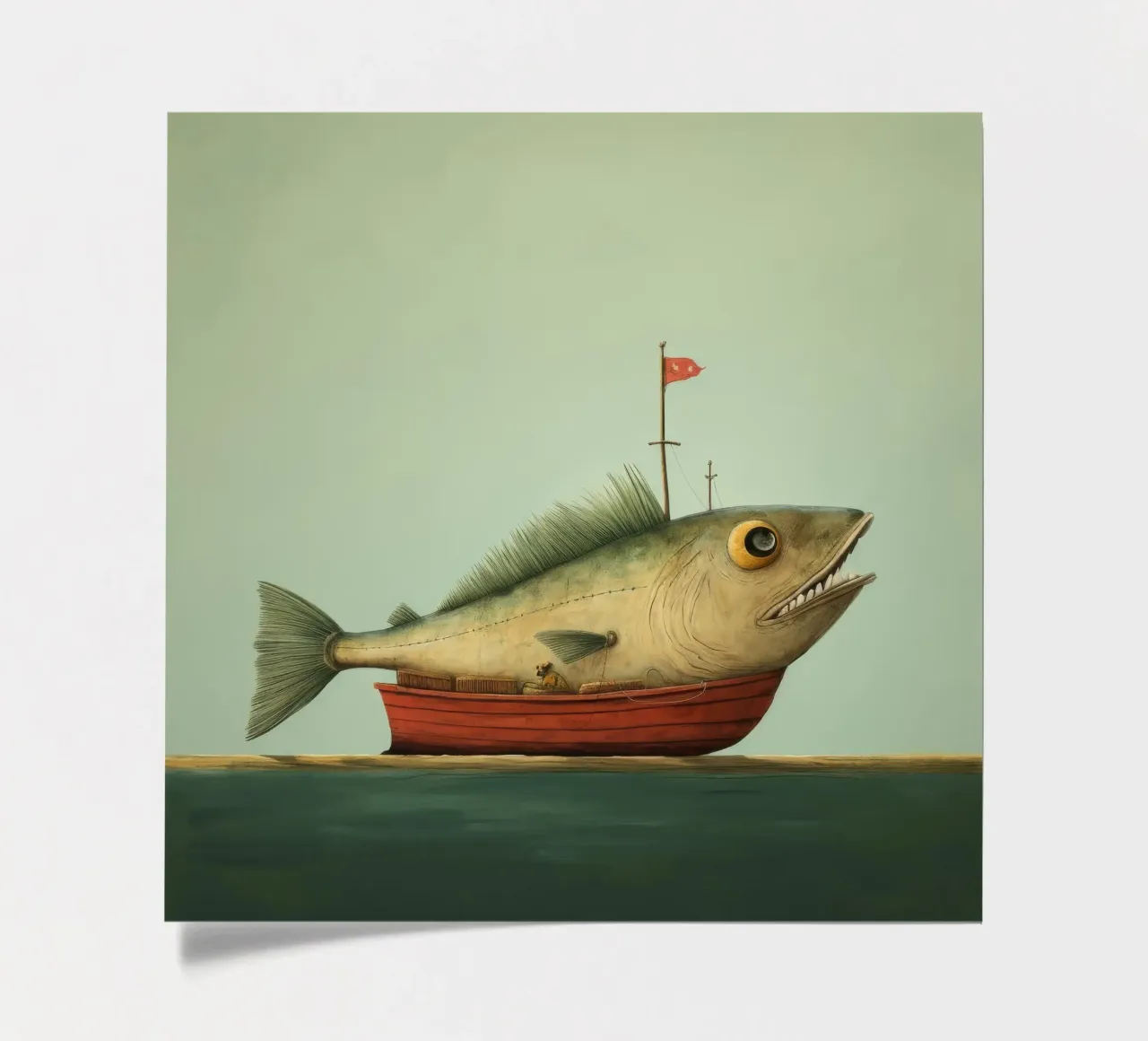 Minimum Haddock sticker sheet by Minimal Animal Art