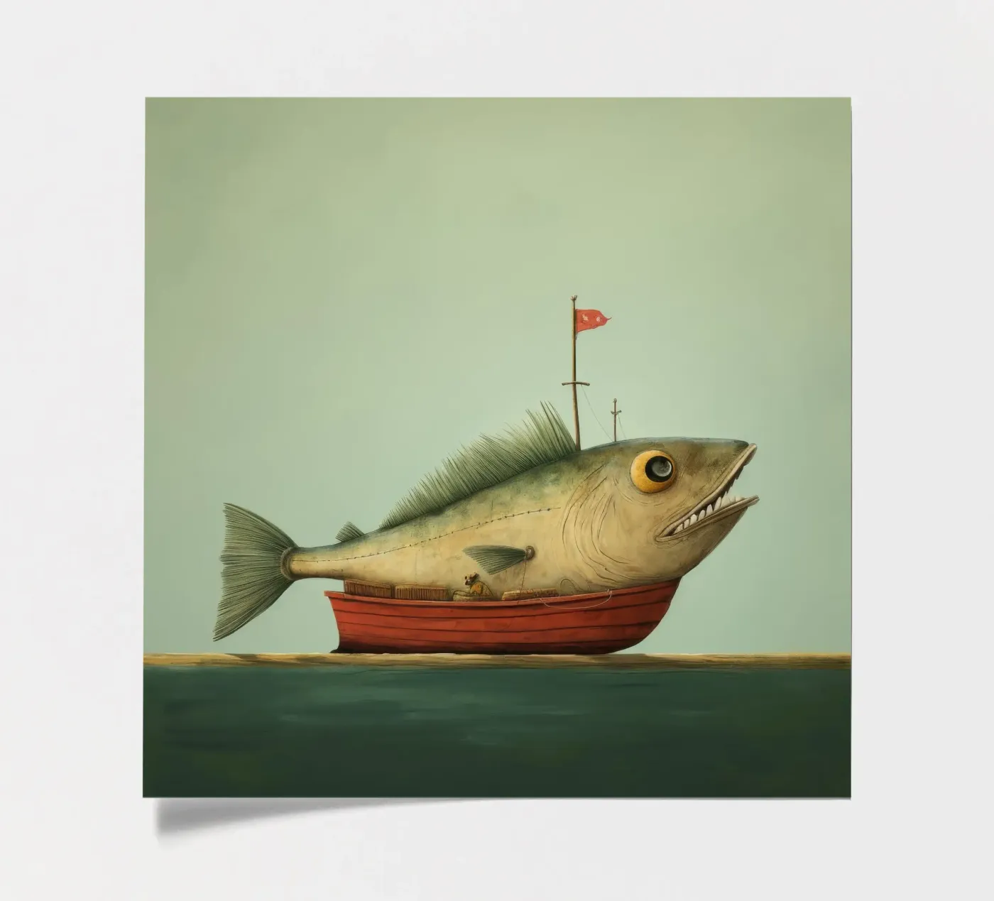 Minimum Haddock sticker sheet by Minimal Animal Art