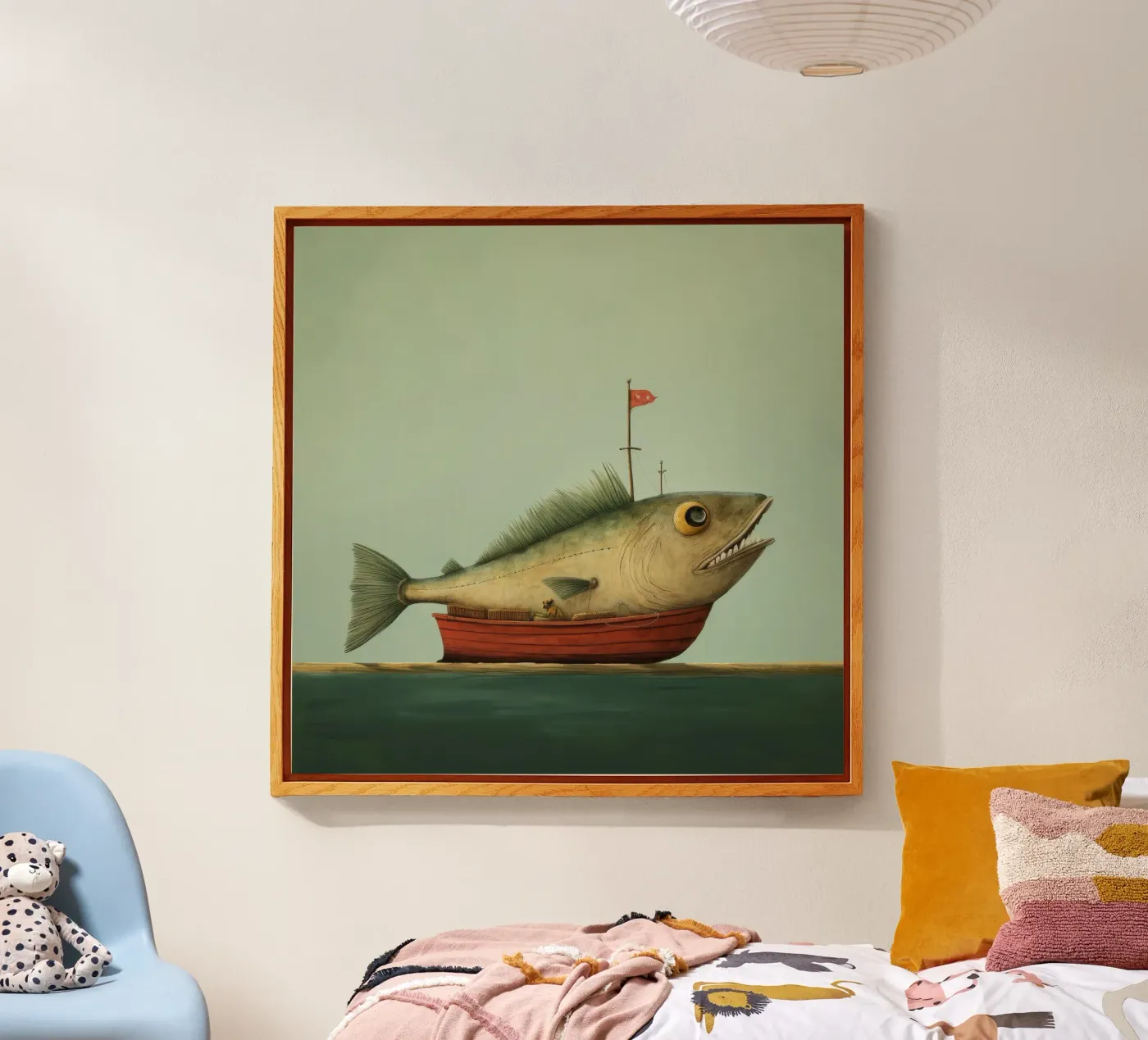 Minimum Haddock Acryl-Glas von Minimal Animal Art