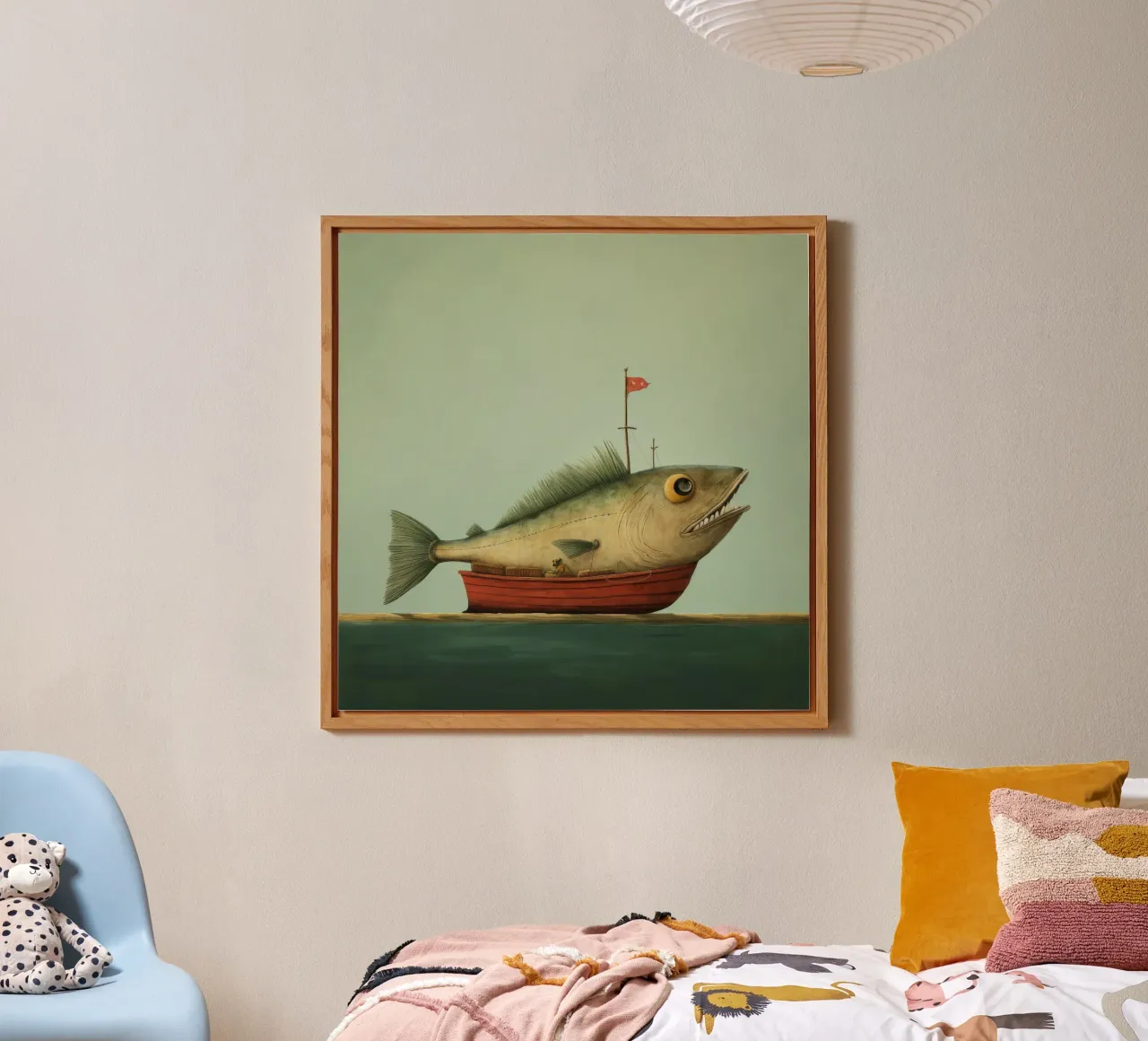 Minimal Haddock 1 alu-dibond by Minimal Animal Art